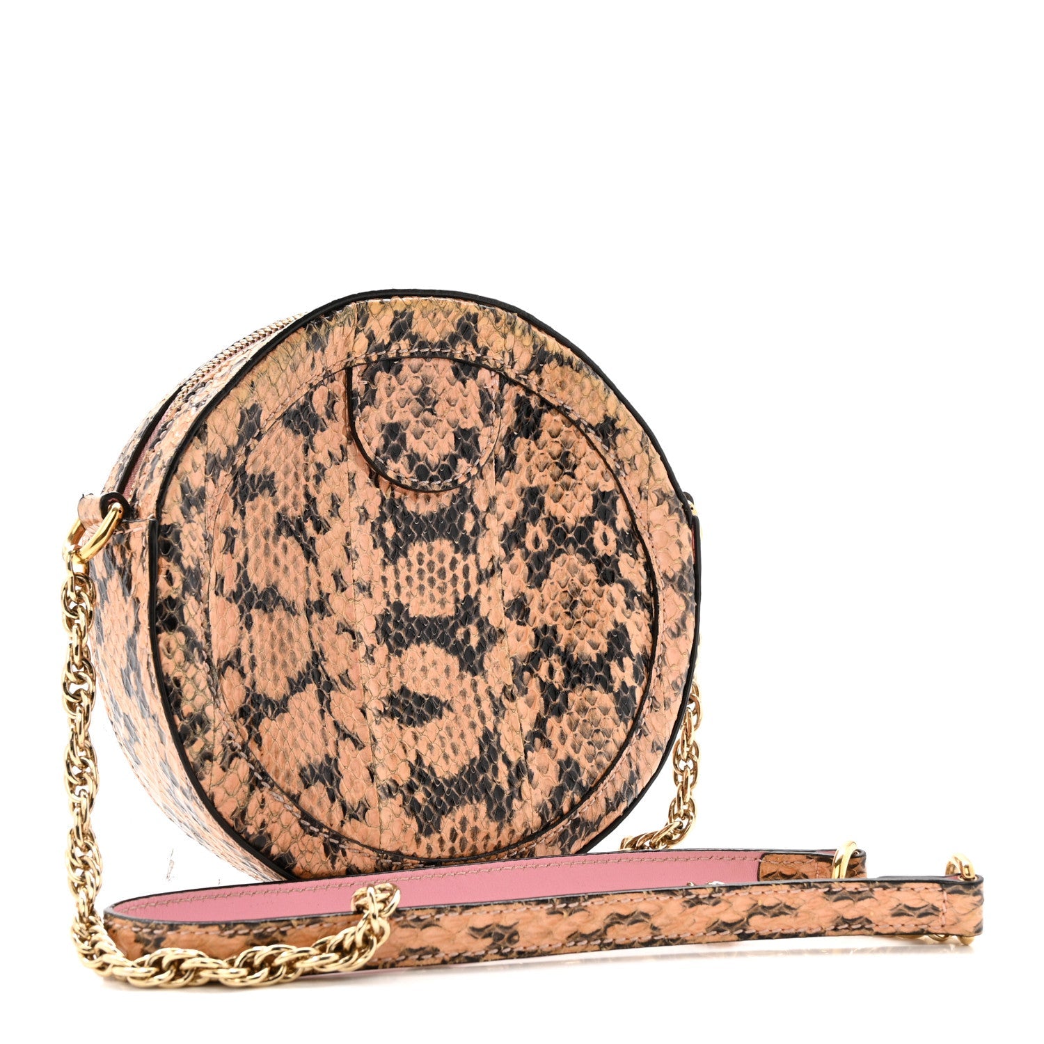 Gucci Snakeskin GG Ophidia Round Crossbody Bag