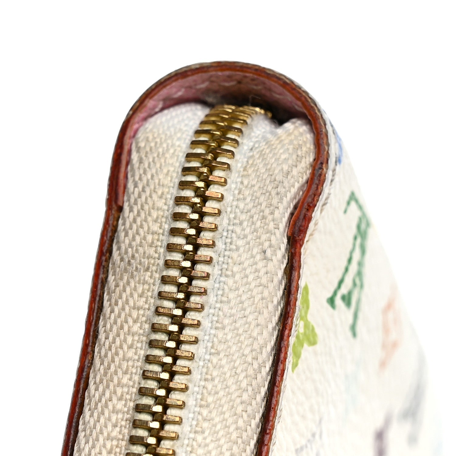 Louis Vuitton Monogram Multicolor Zippy Coin Purse Wallet White Litchi