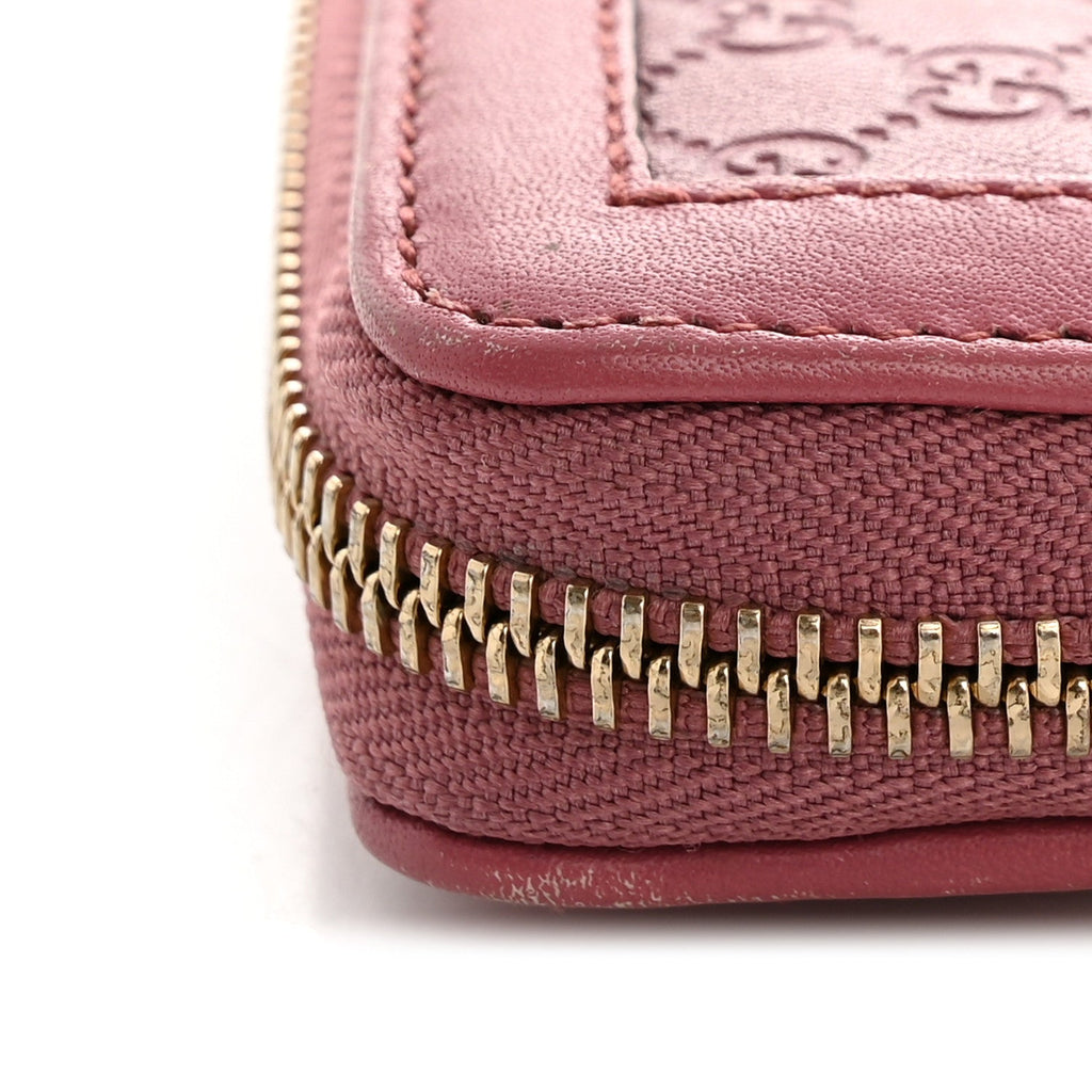 Gucci Microguccissima Sukey Zip Around Wallet Vintage Rose