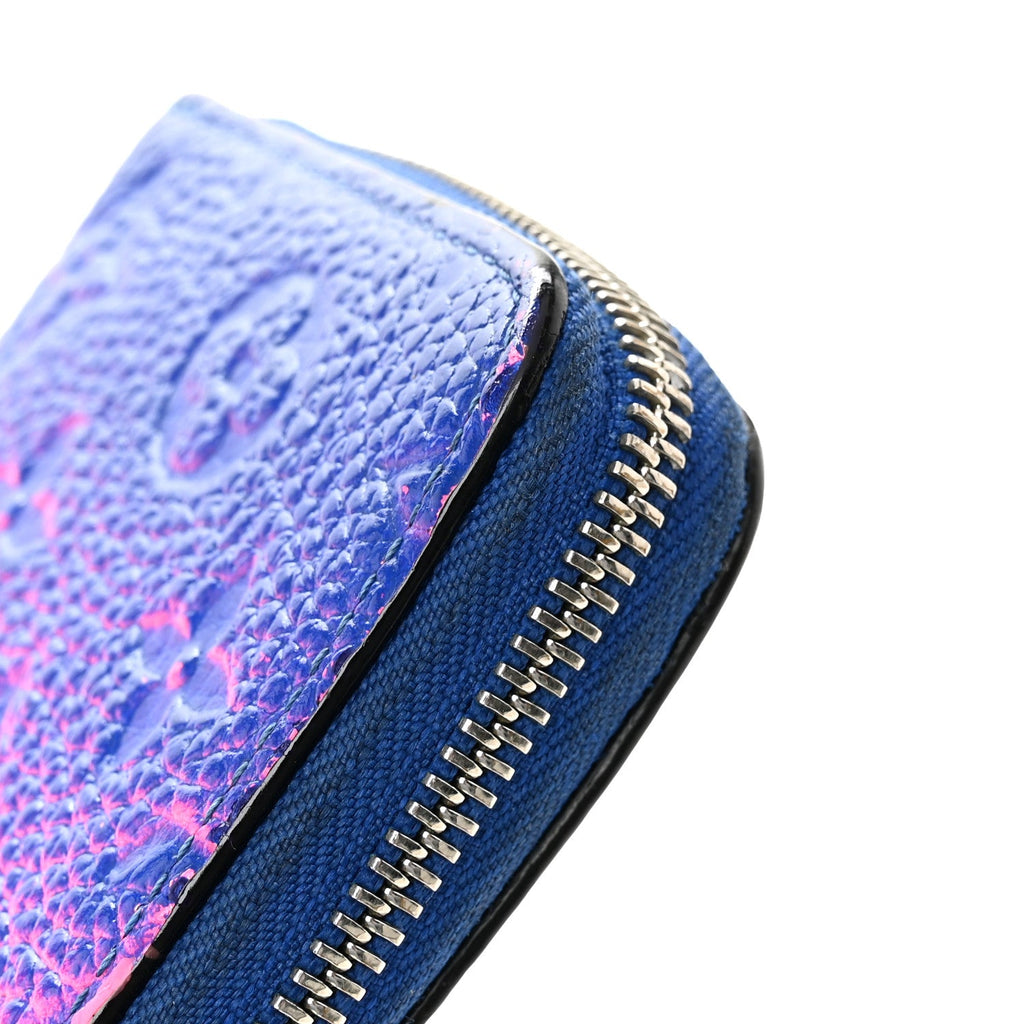 Louis Vuitton Taurillon Illusion Zippy Vertical Wallet Bleu Rose