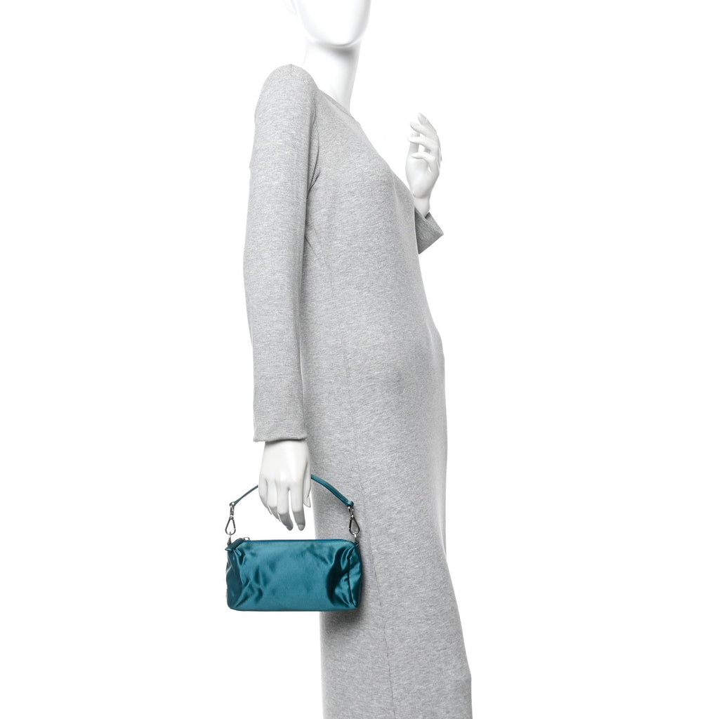 Prada Satin Soft Evening Bag Turchese