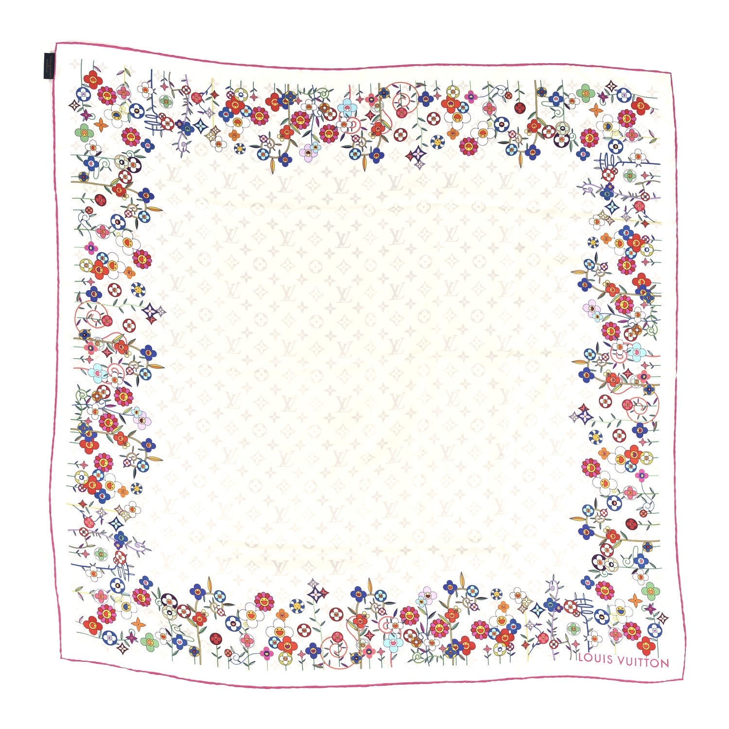 Louis Vuitton LV X TM Silk Superflat Monogram Bandeau White