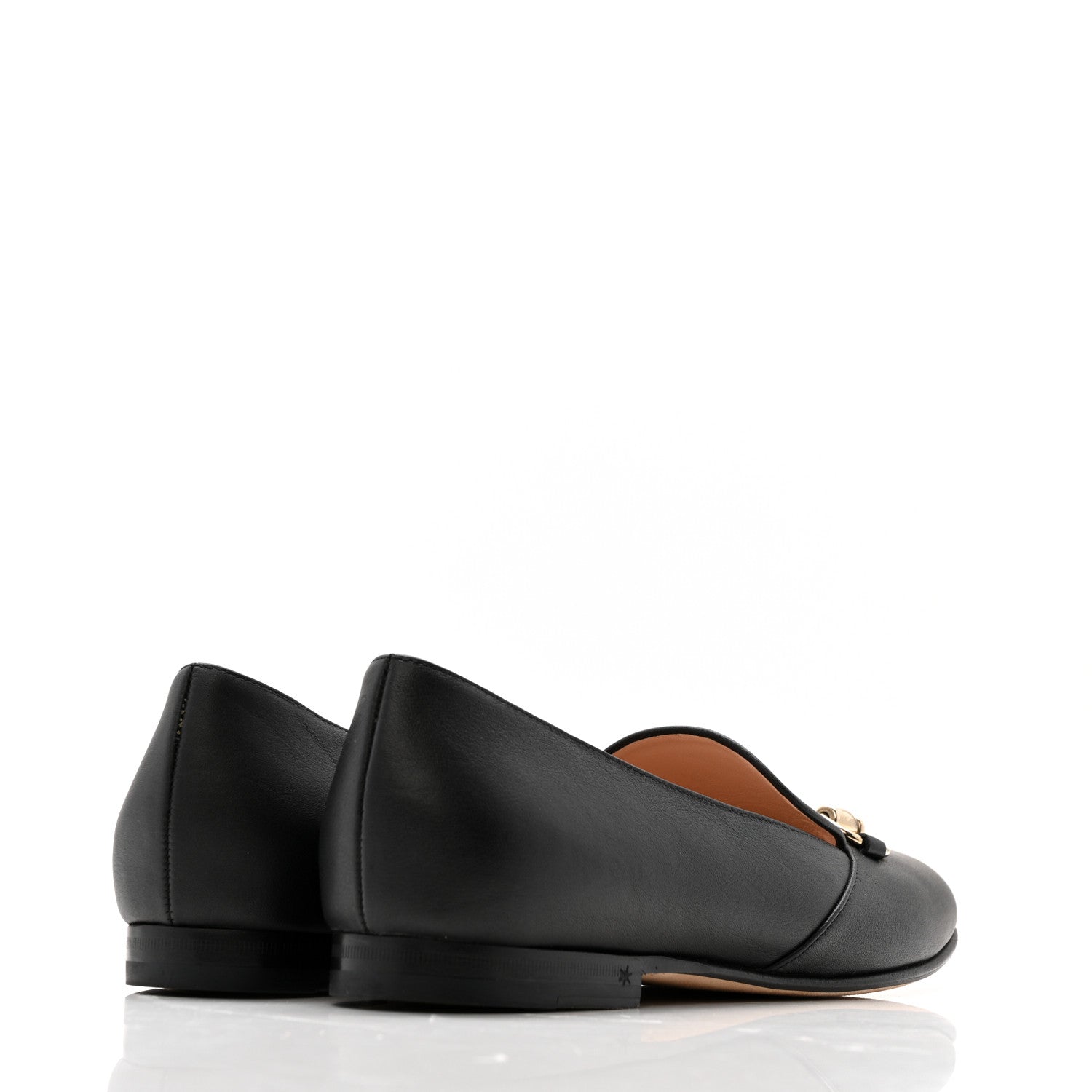 Gucci Calfskin Womens Horsebit Loafers 35.5 Black