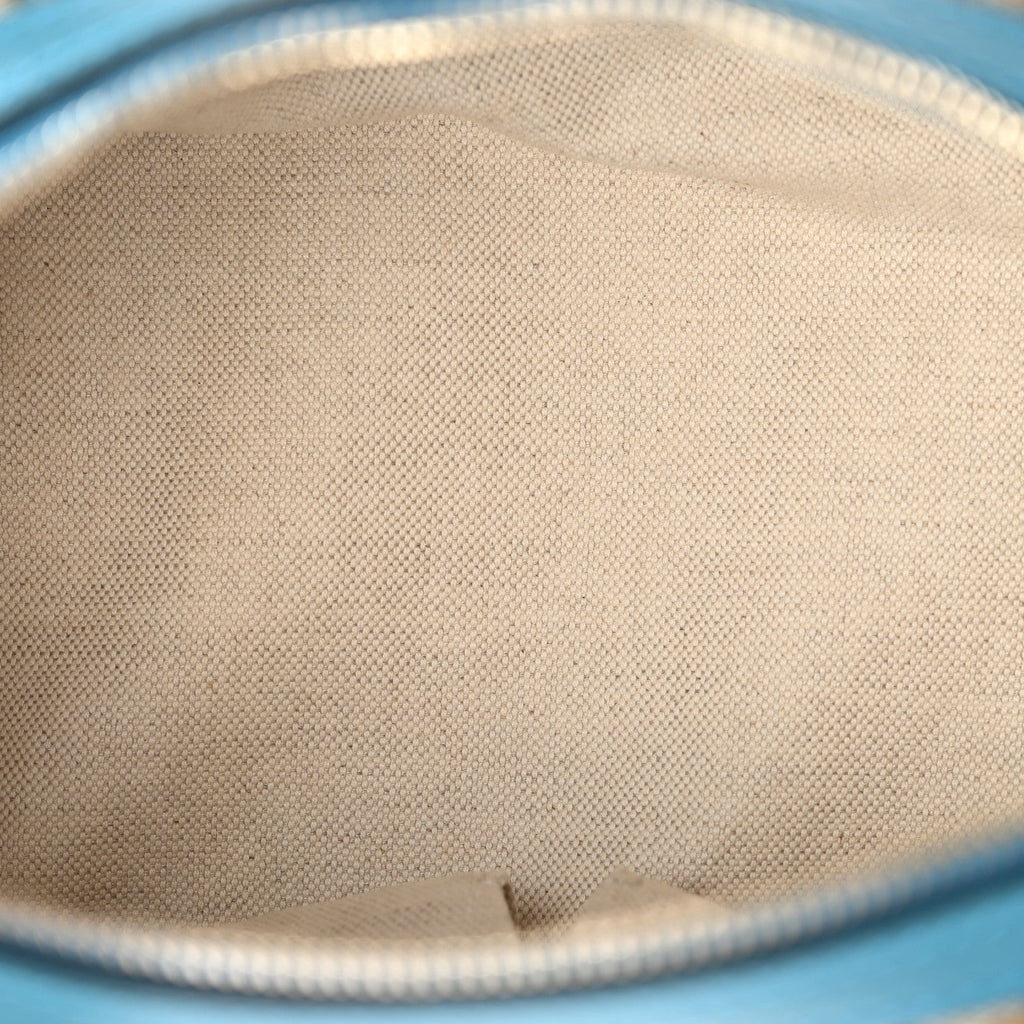 Gucci Monogram Small Boston Beige Deep Cobalt