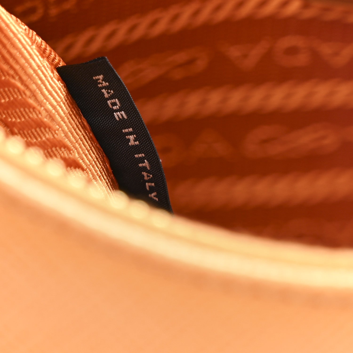 Prada Saffiano Lux Mini Re-Edition Shoulder Bag Arancio