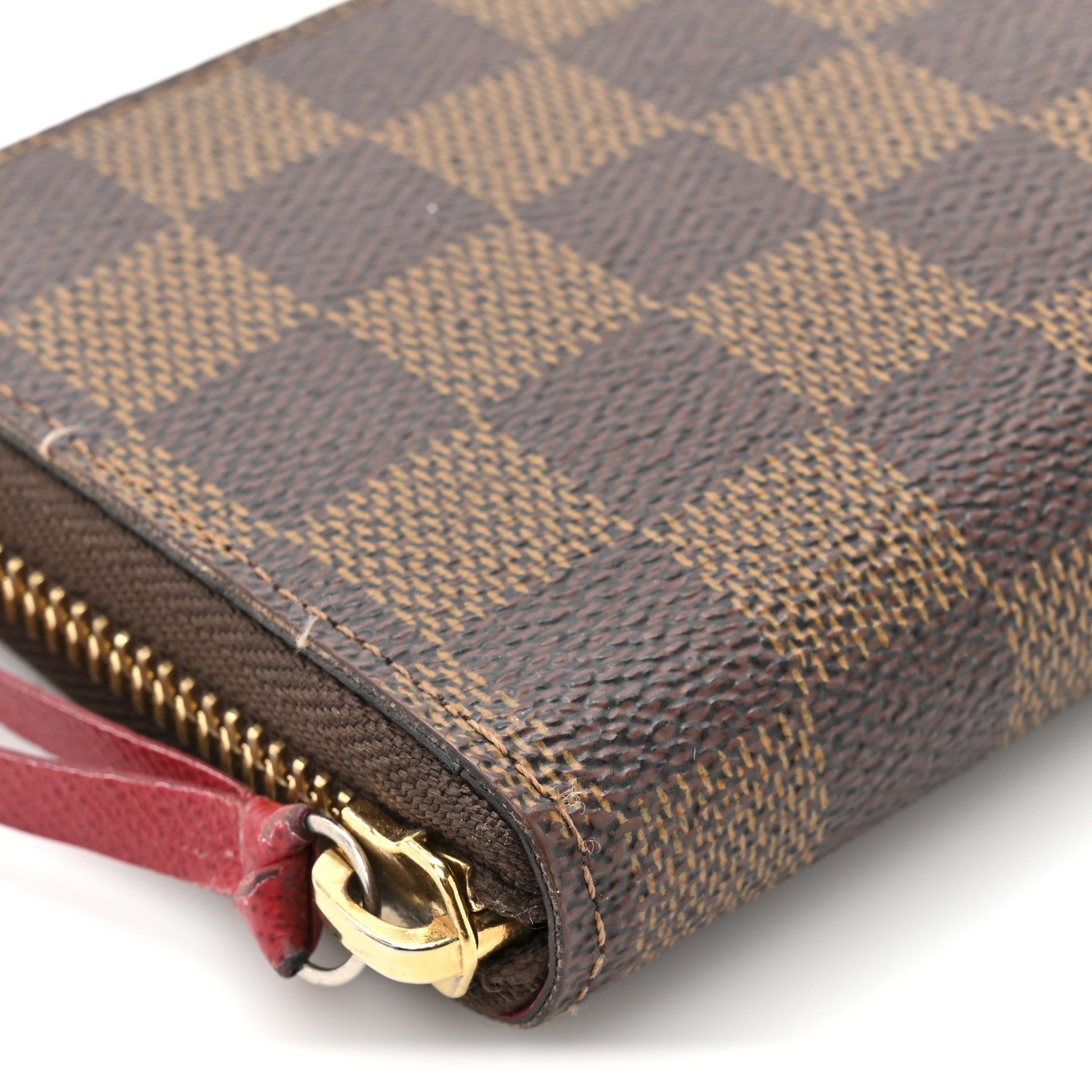 Louis Vuitton Damier Ebene Clemence Wallet Cherry