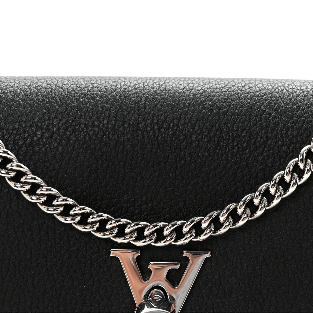 Louis Vuitton Soft Calfskin My Lockme Chain Pochette Black