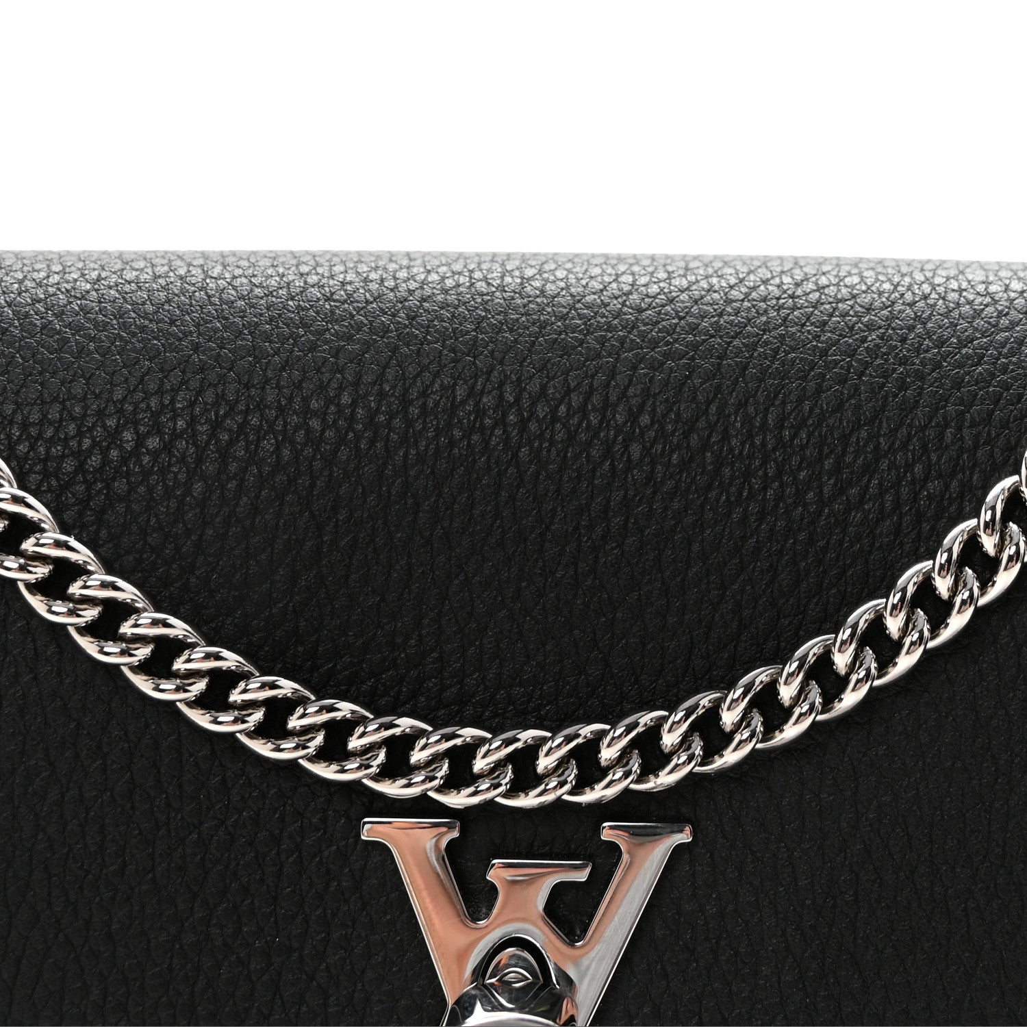 Louis Vuitton Soft Calfskin My Lockme Chain Pochette Black