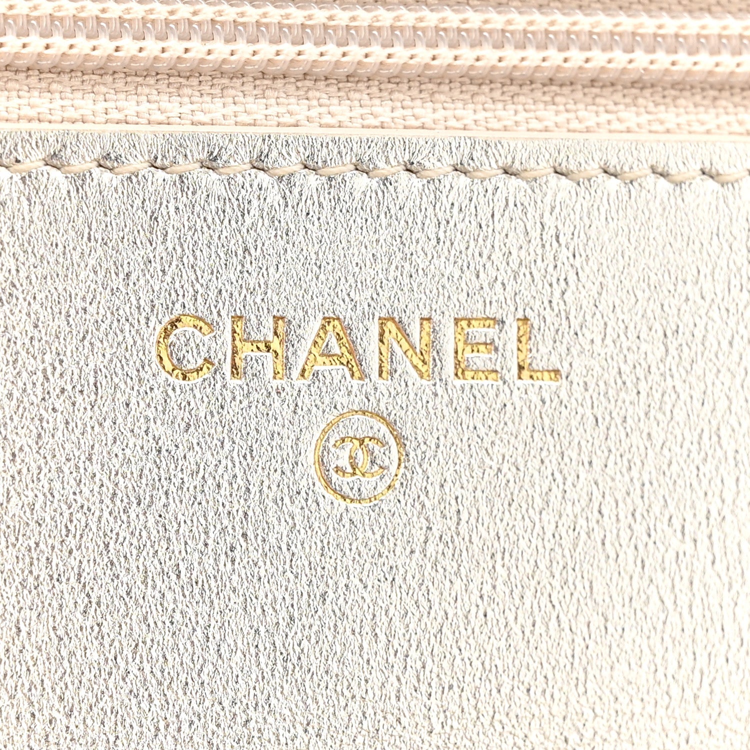 Chanel Gradient Metallic Lambskin Quilted Like A Wallet Wallet On Chain WOC Gold Pink