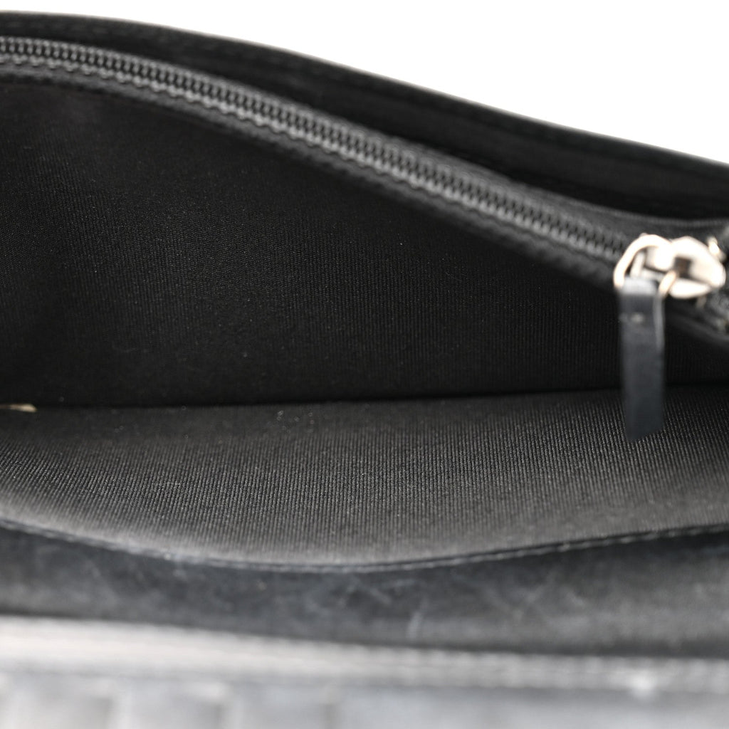 Caviar Quilted Boy Yen Wallet Black