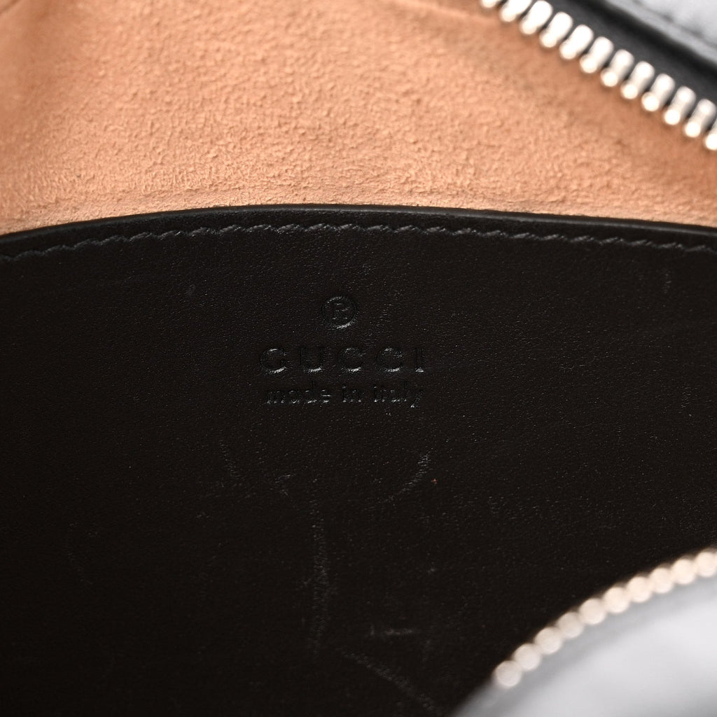 Gucci Calfskin Matelasse Aria GG Marmont Chain Shoulder Bag Black