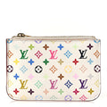 Louis Vuitton Monogram Multicolor Key Pouch White Litchi