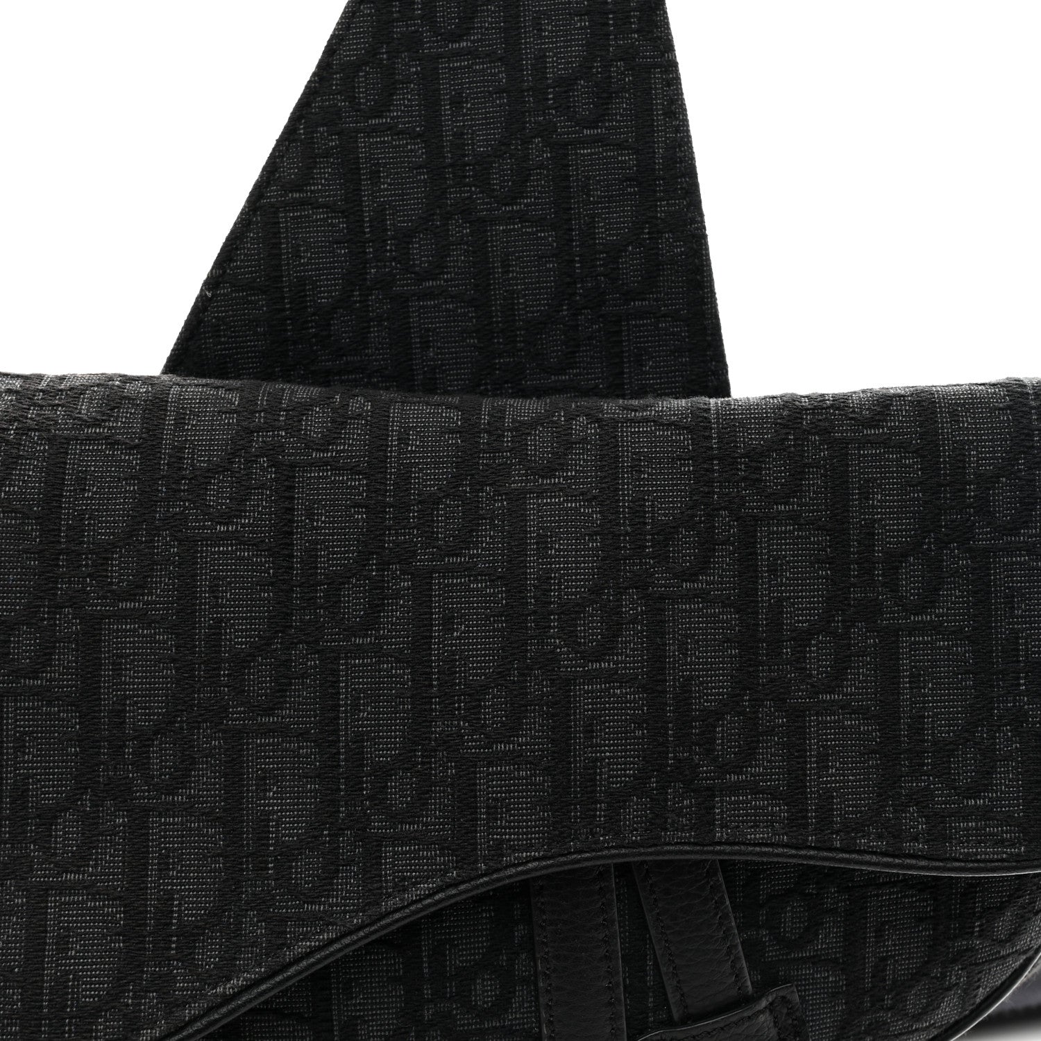 Christian Dior Oblique Mens Saddle Bag Black