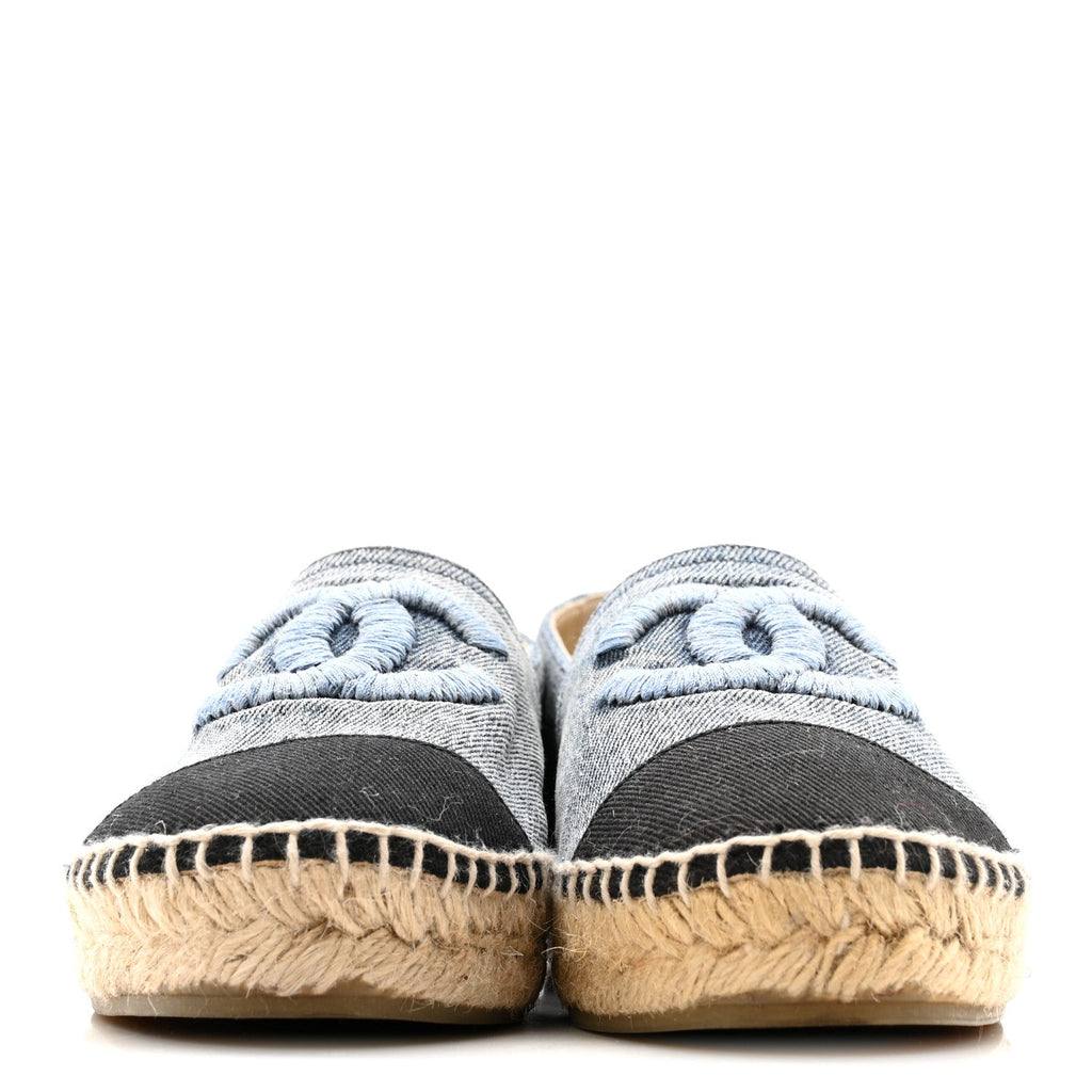 Denim CC Espadrilles 37 Blue Black