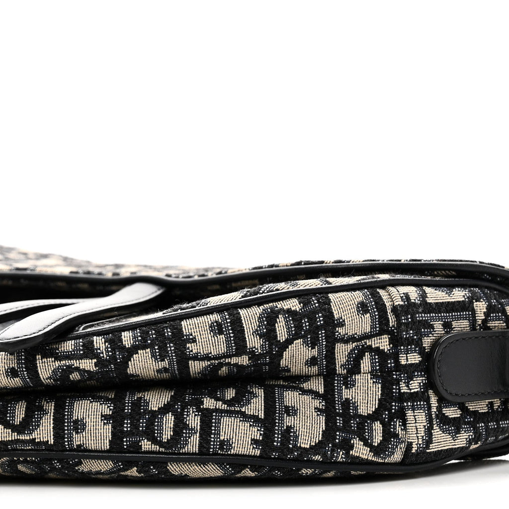 Christian Dior Oblique Saddle Bag Blue