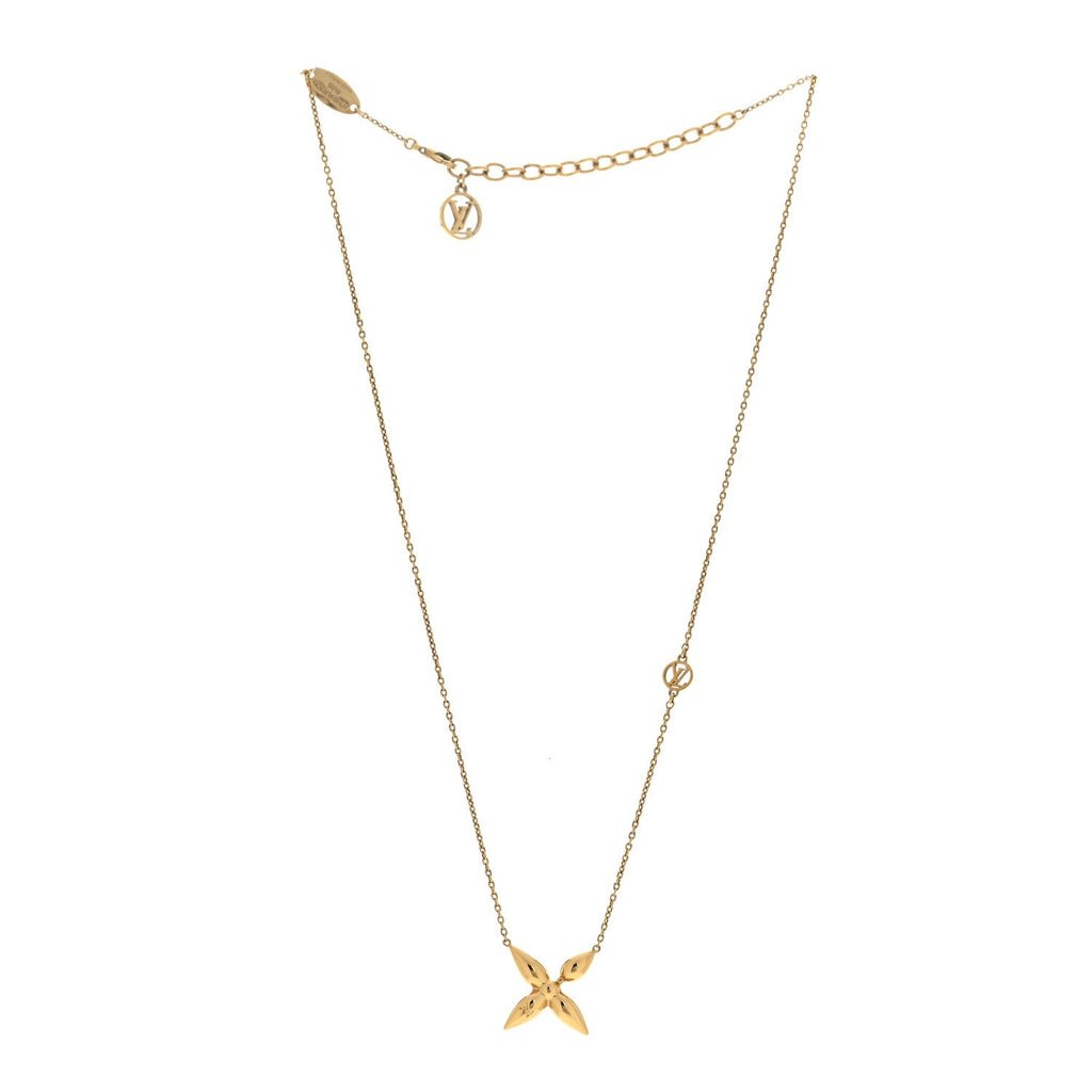 Louis Vuitton Metal Louisette Necklace Gold