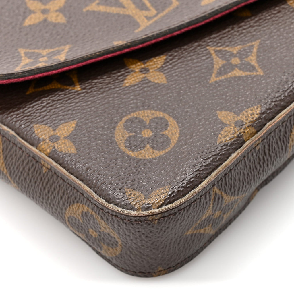 Louis Vuitton Monogram Pochette Felicie Chain Wallet Fuchsia