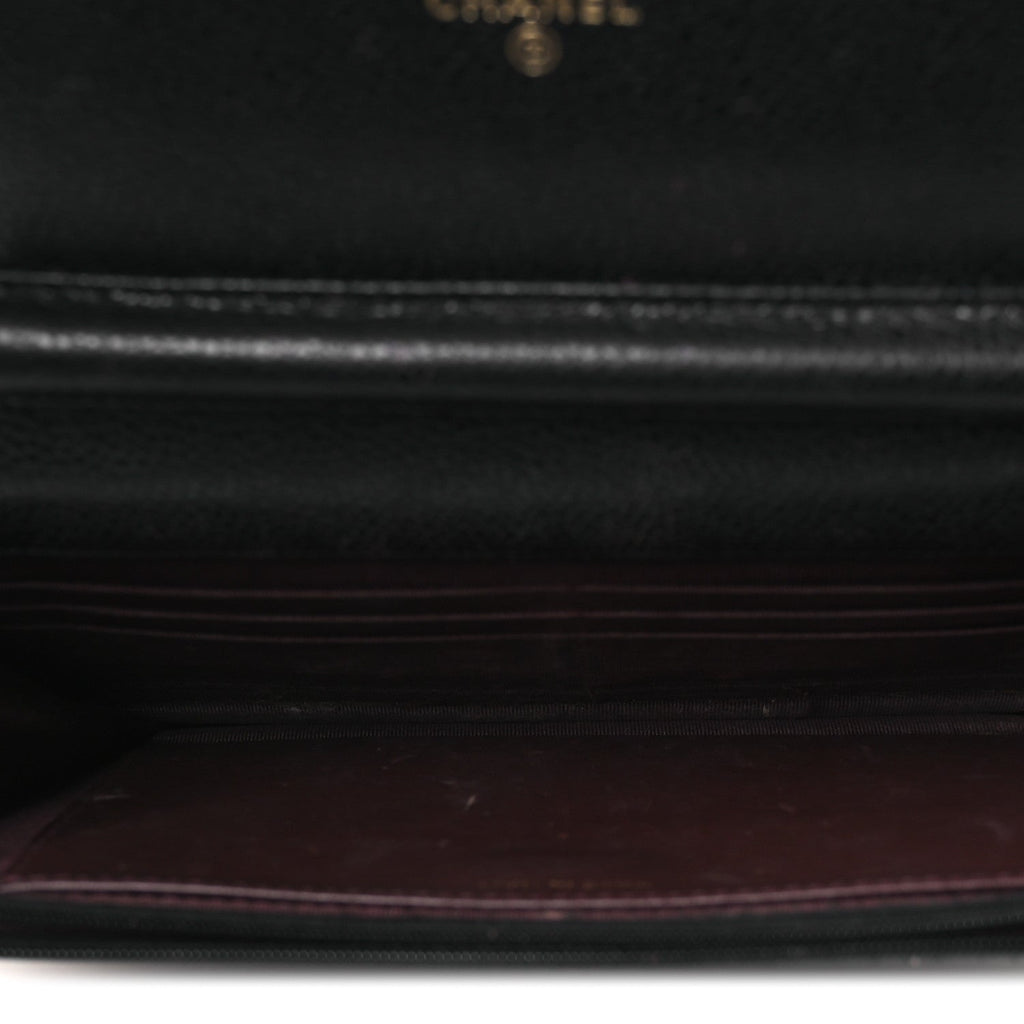 Chanel Caviar Quilted Wallet on Chain WOC Black