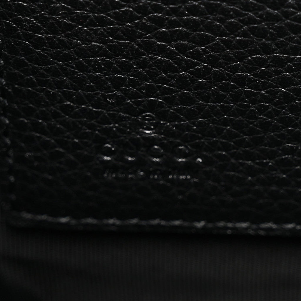 Gucci Pebbled Calfskin Shoulder Bag  Black