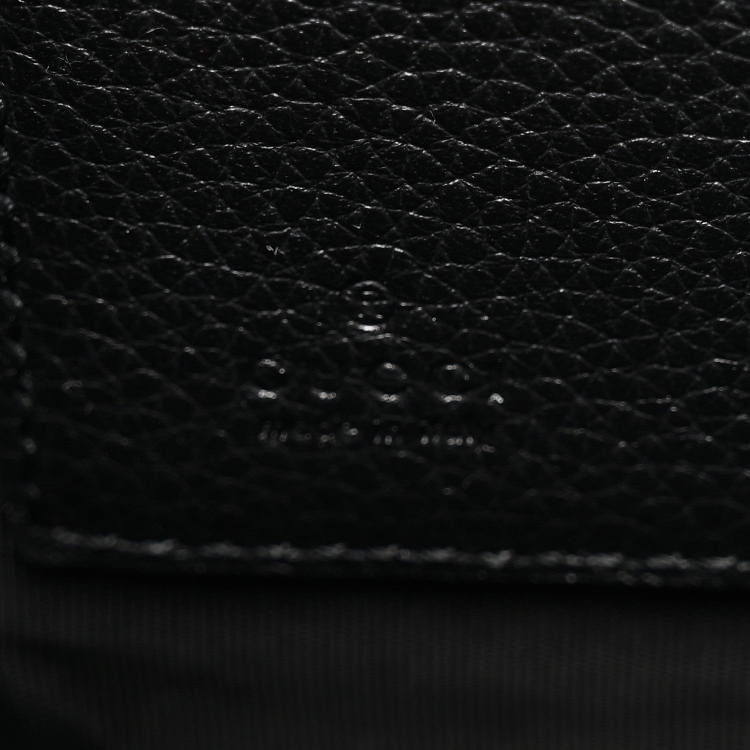 Gucci Pebbled Calfskin Shoulder Bag  Black