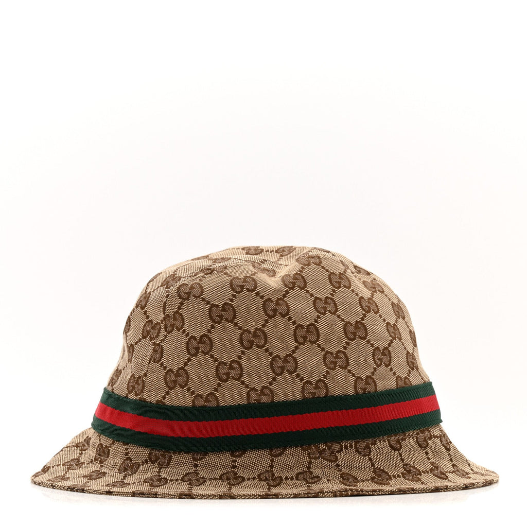 Gucci Monogram Web Bucket Hat M Brown