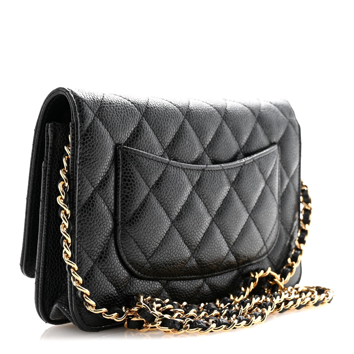 Chanel Caviar Quilted Wallet on Chain WOC Black