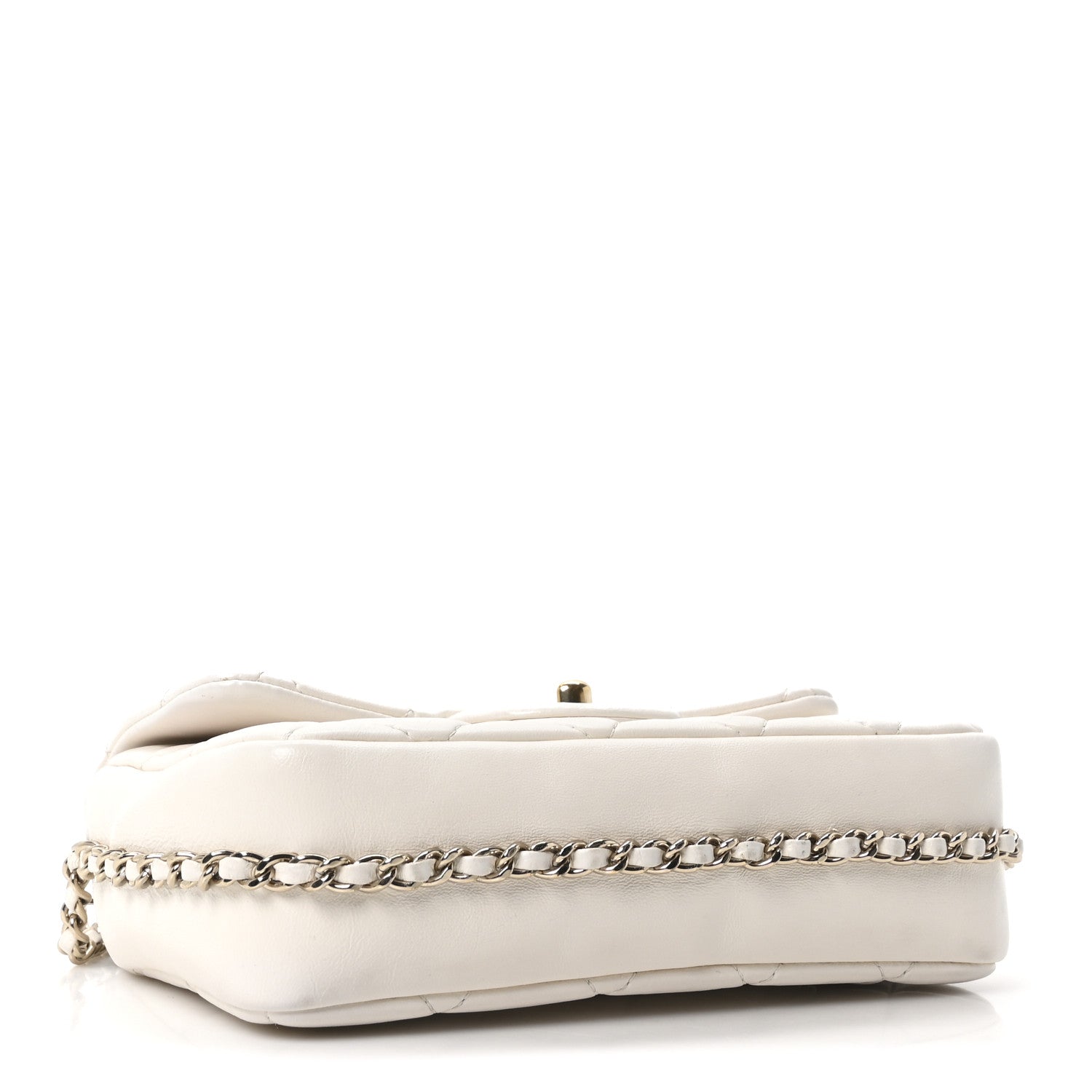 Chanel Lambskin Quilted Small My Precious Flap White