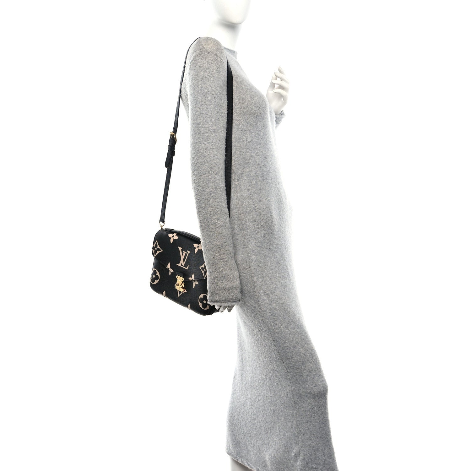 Louis Vuitton Empreinte Monogram Giant Pochette Metis Black Beige