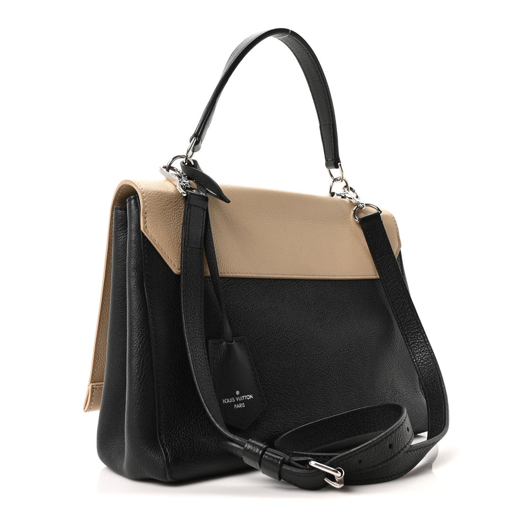 Louis Vuitton Soft Calfskin Lockme II Top Handle Vanille Black