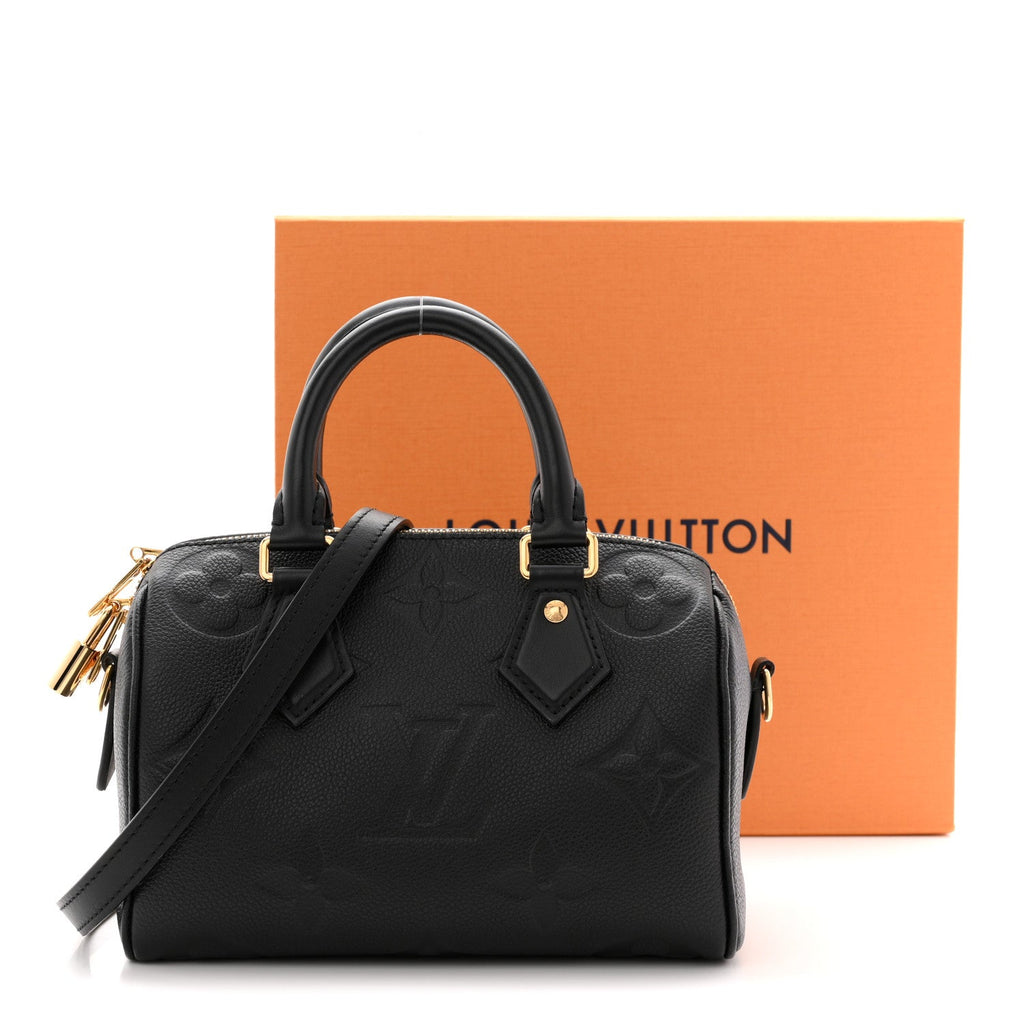 Louis Vuitton Empreinte Monogram Giant Speedy Bandouliere 20 Black