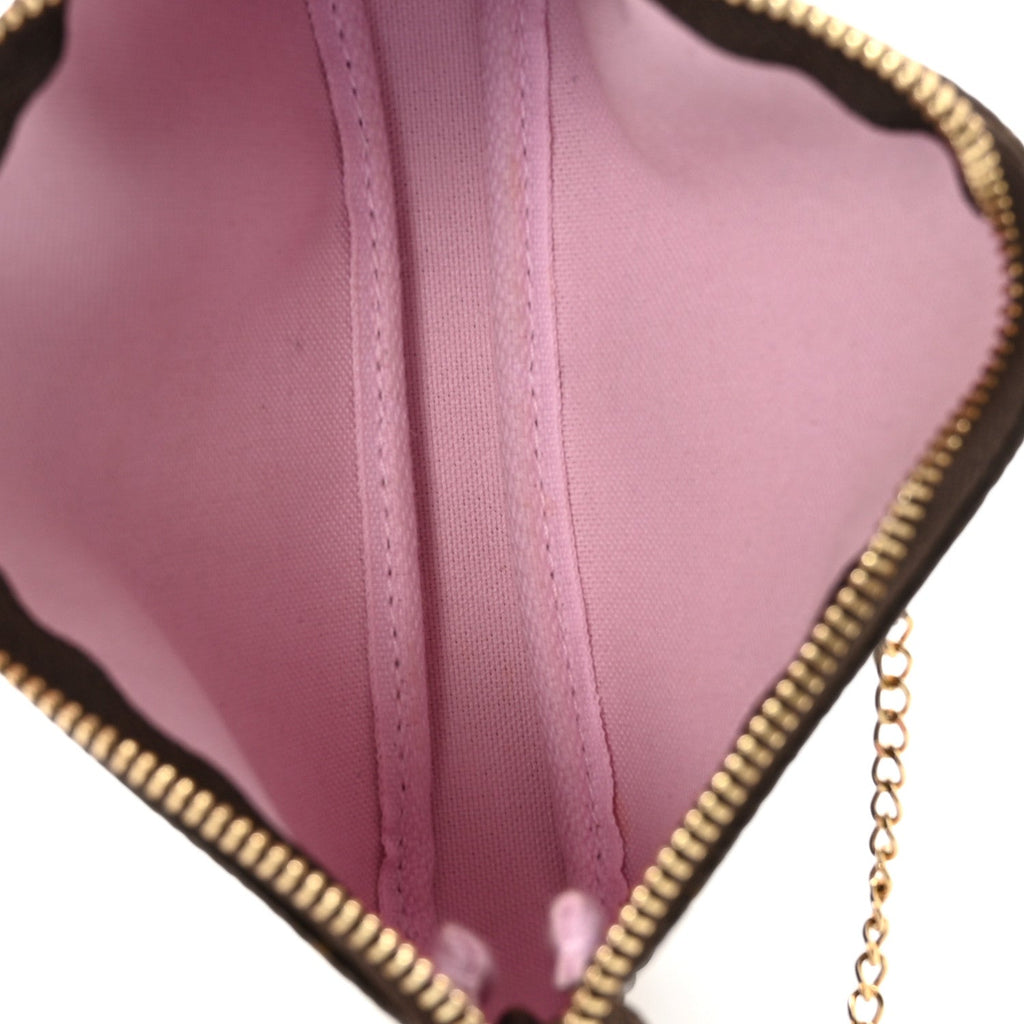 Louis Vuitton Monogram 2021 Christmas Animation Japanese Garden Mini Pochette Accessories Wisteria Pink