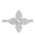 Louis Vuitton 18K White Gold Diamond Star Blossom Ring 53 6.5