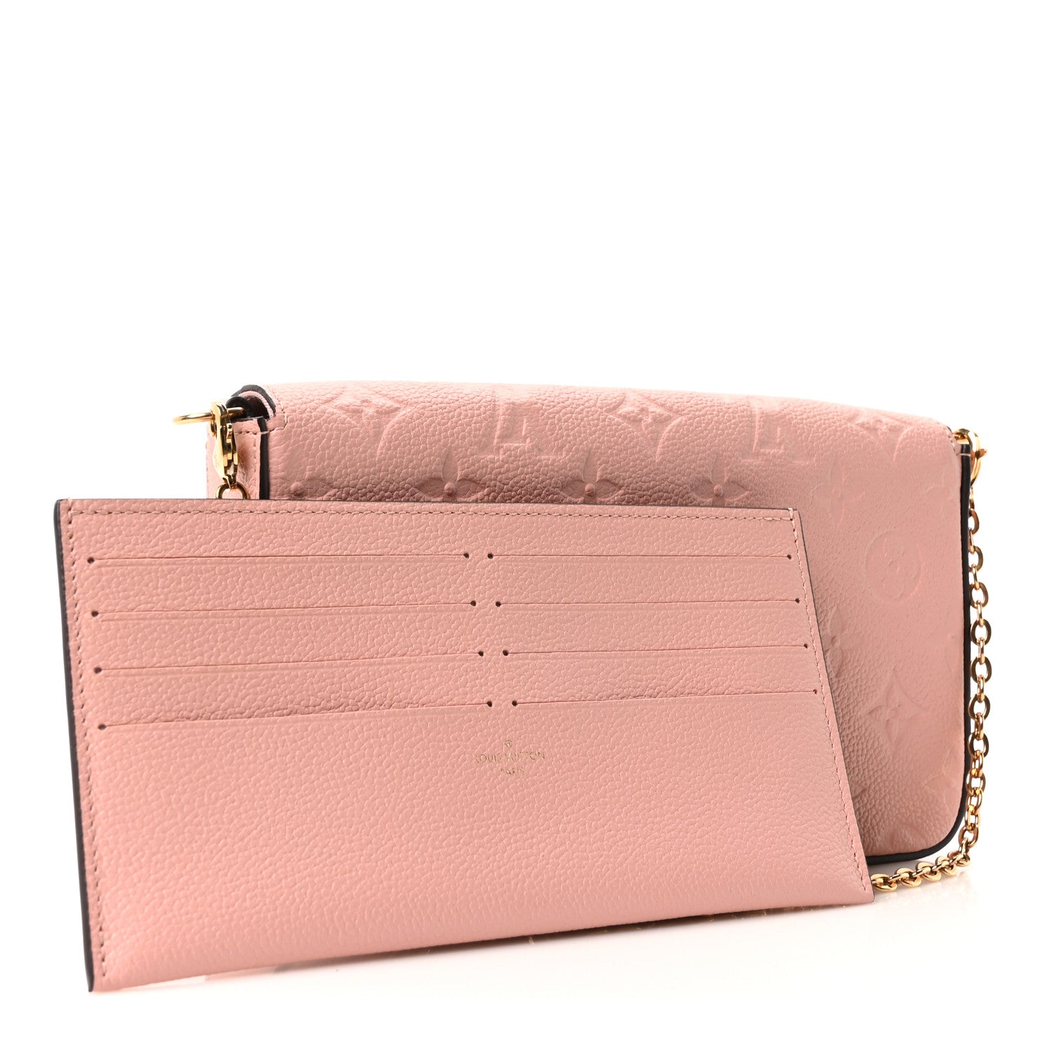 Louis Vuitton Empreinte Pochette Felicie Chain Wallet Rose Poudre