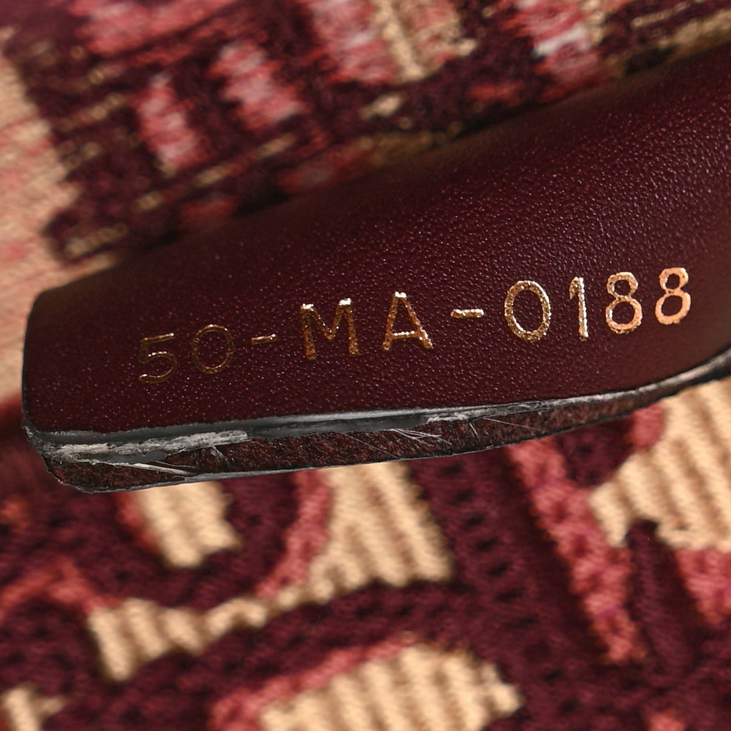 Christian Dior Oblique Large Book Tote Burgundy Multicolor