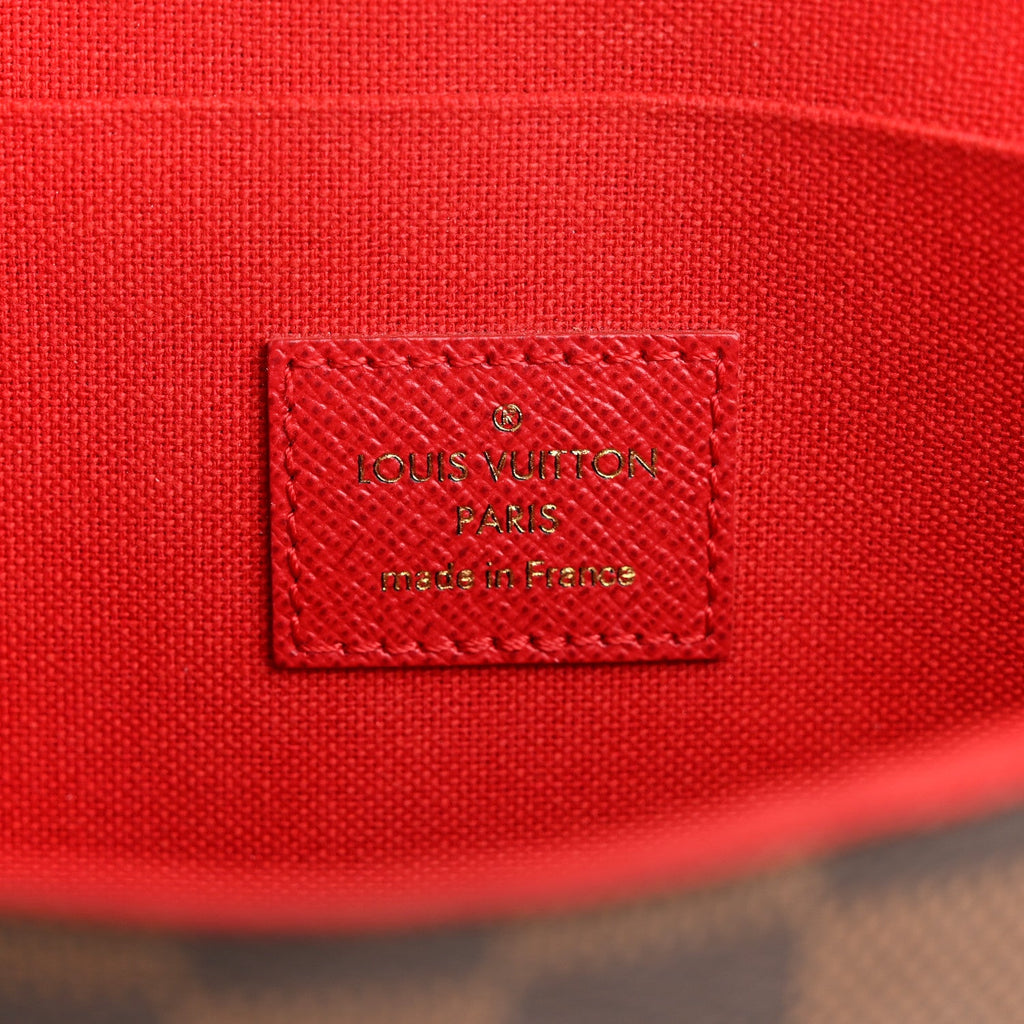 Louis Vuitton Damier Ebene Pochette Felicie Chain Wallet