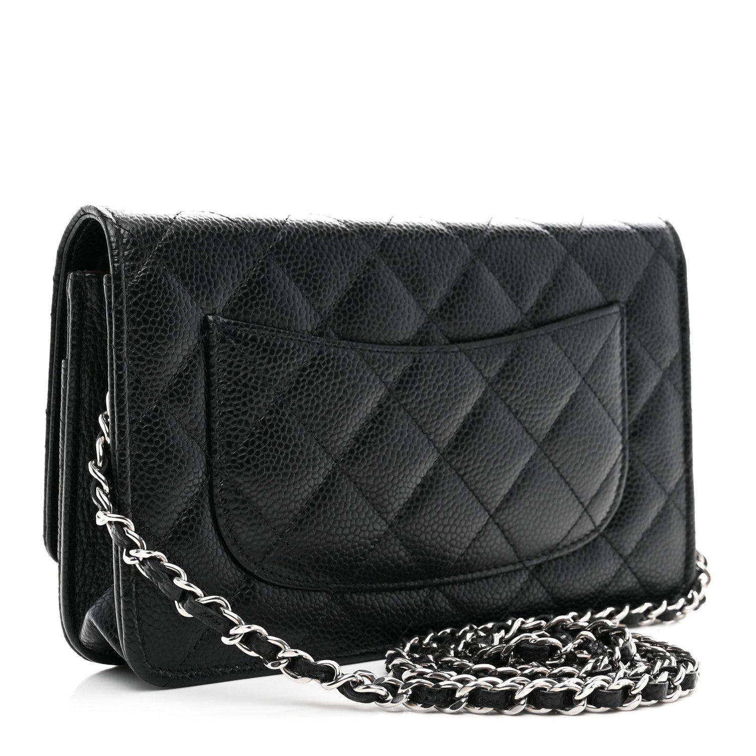 Chanel Caviar Quilted Wallet on Chain WOC Black