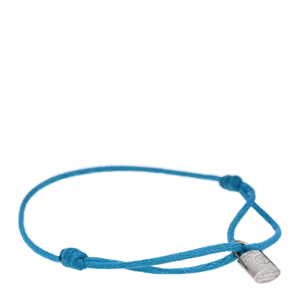 Louis Vuitton X UNICEF Sterling Silver Lockit Bracelet Blue