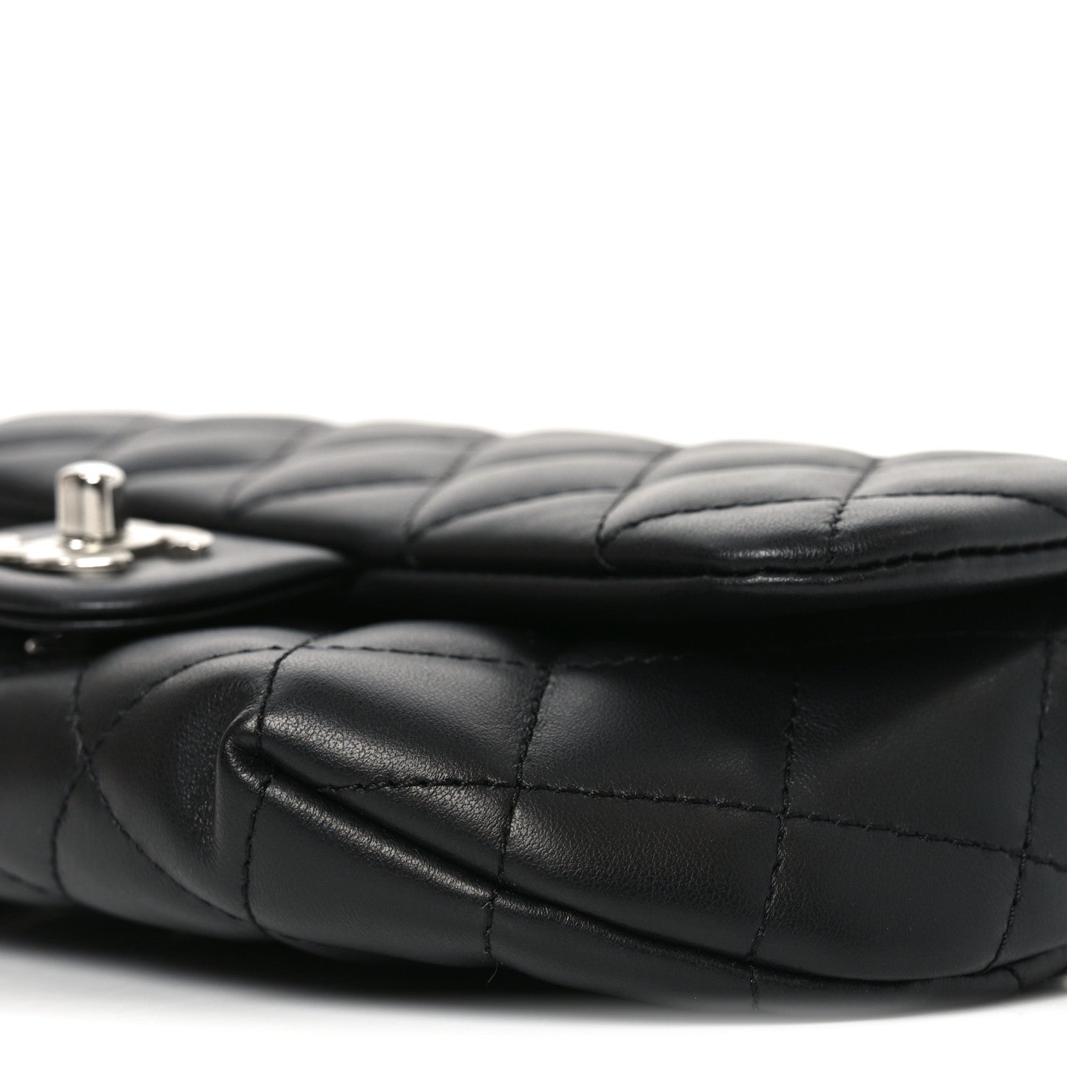 Chanel Calfskin Quilted CC Uniform Flap Belt Bag Black