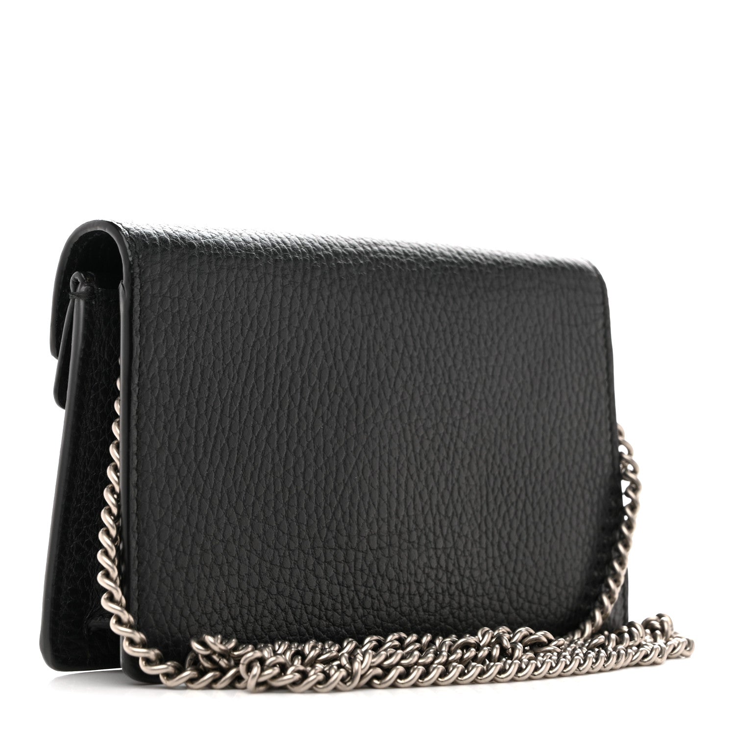 Gucci Dollar Calfskin Crystal Super Mini Dionysus Shoulder Bag Black