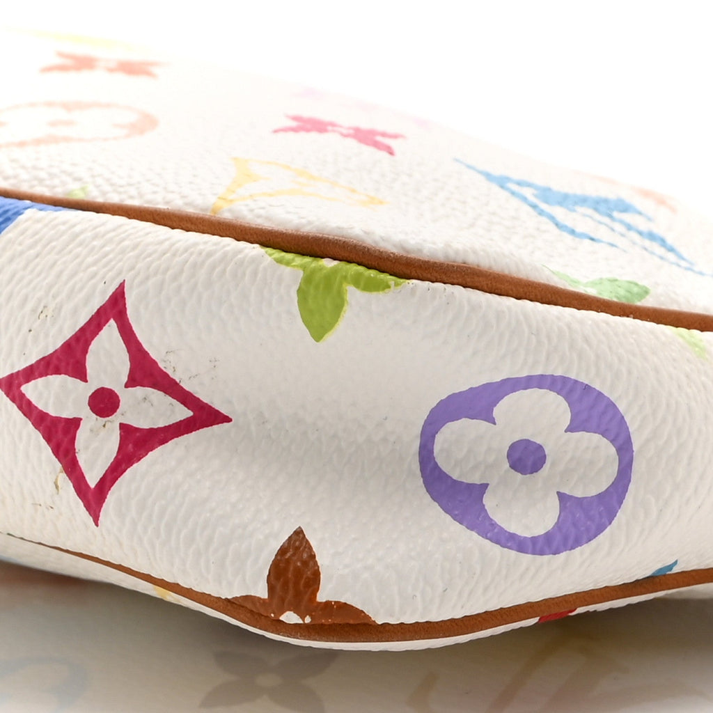 Louis Vuitton Monogram Multicolor Pochette Accessories White