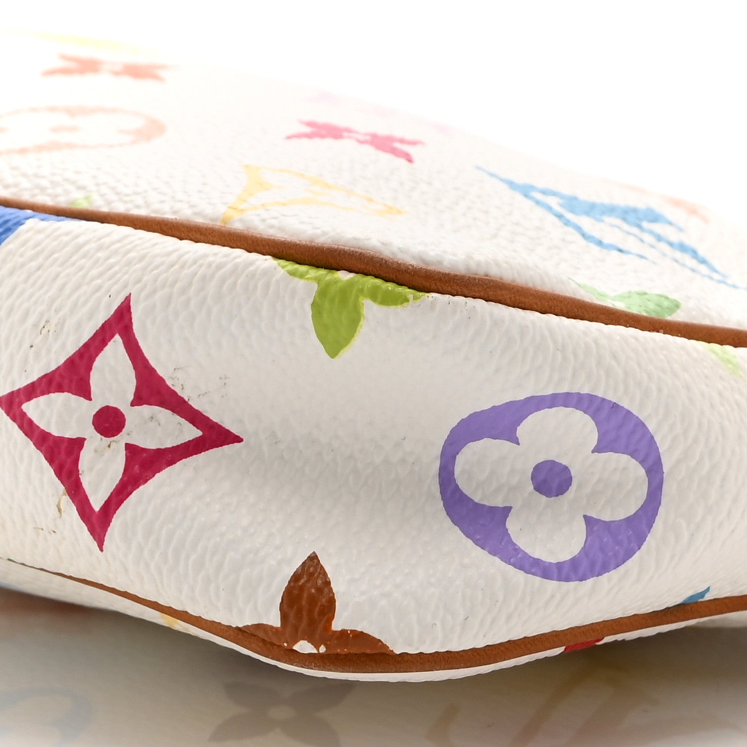 Louis Vuitton Monogram Multicolor Pochette Accessories White