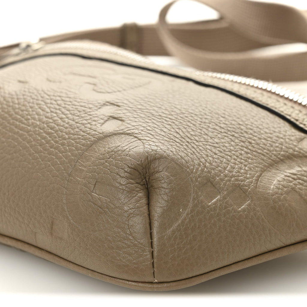 Gucci Piuma Calfskin Jumbo GG Embossed Small Belt Bag Good Taupe