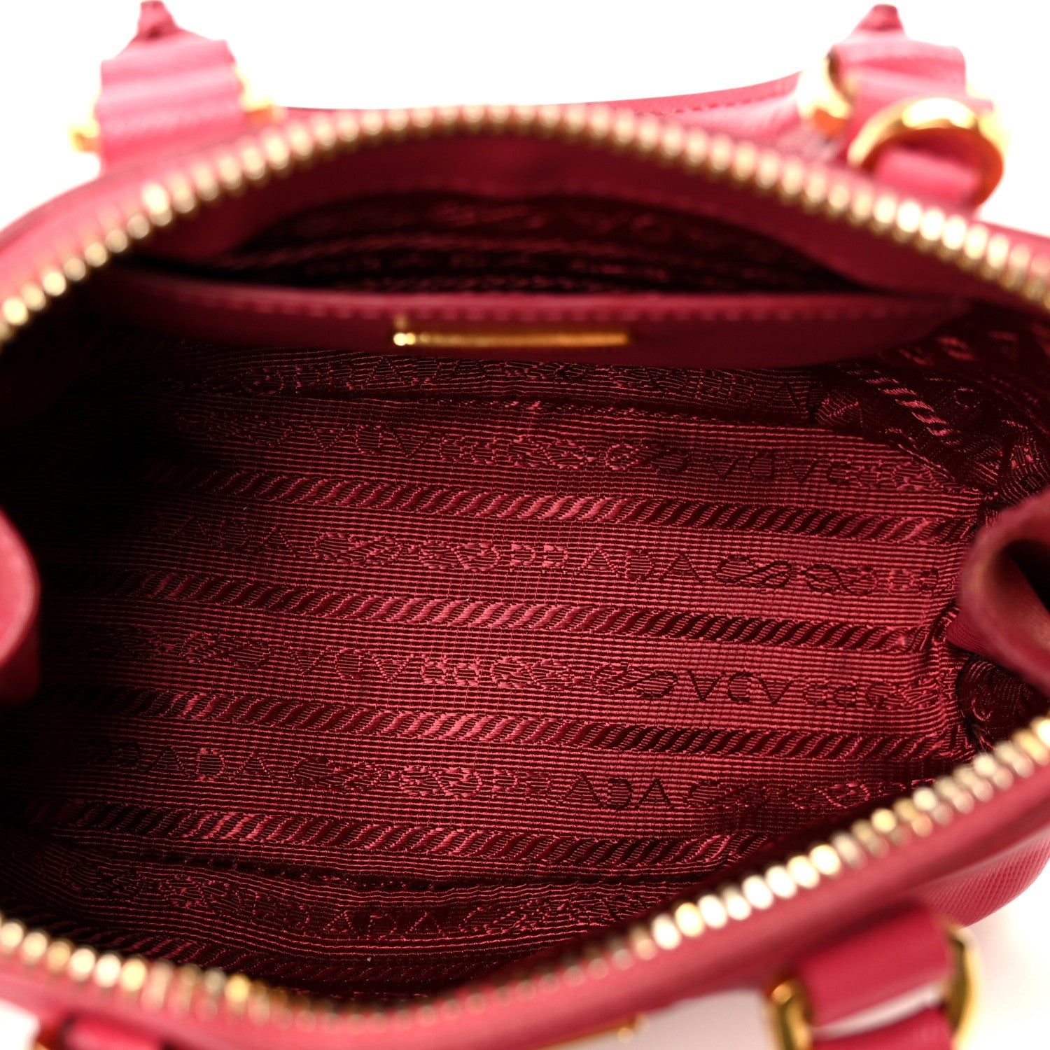 Prada Saffiano Lux Mini Promenade Tote Fuxia