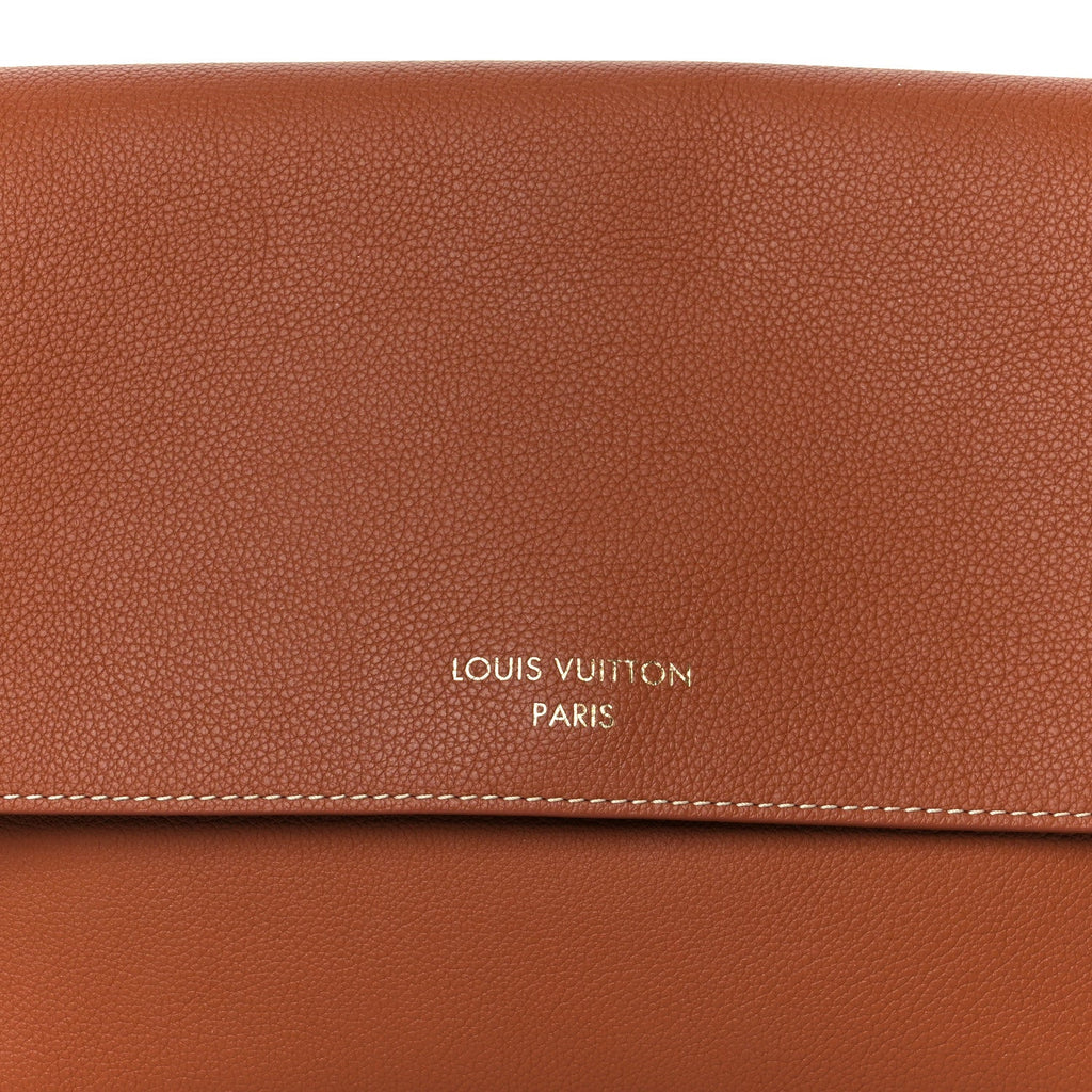 Louis Vuitton Grained Calfskin Low Key Messenger Cognac