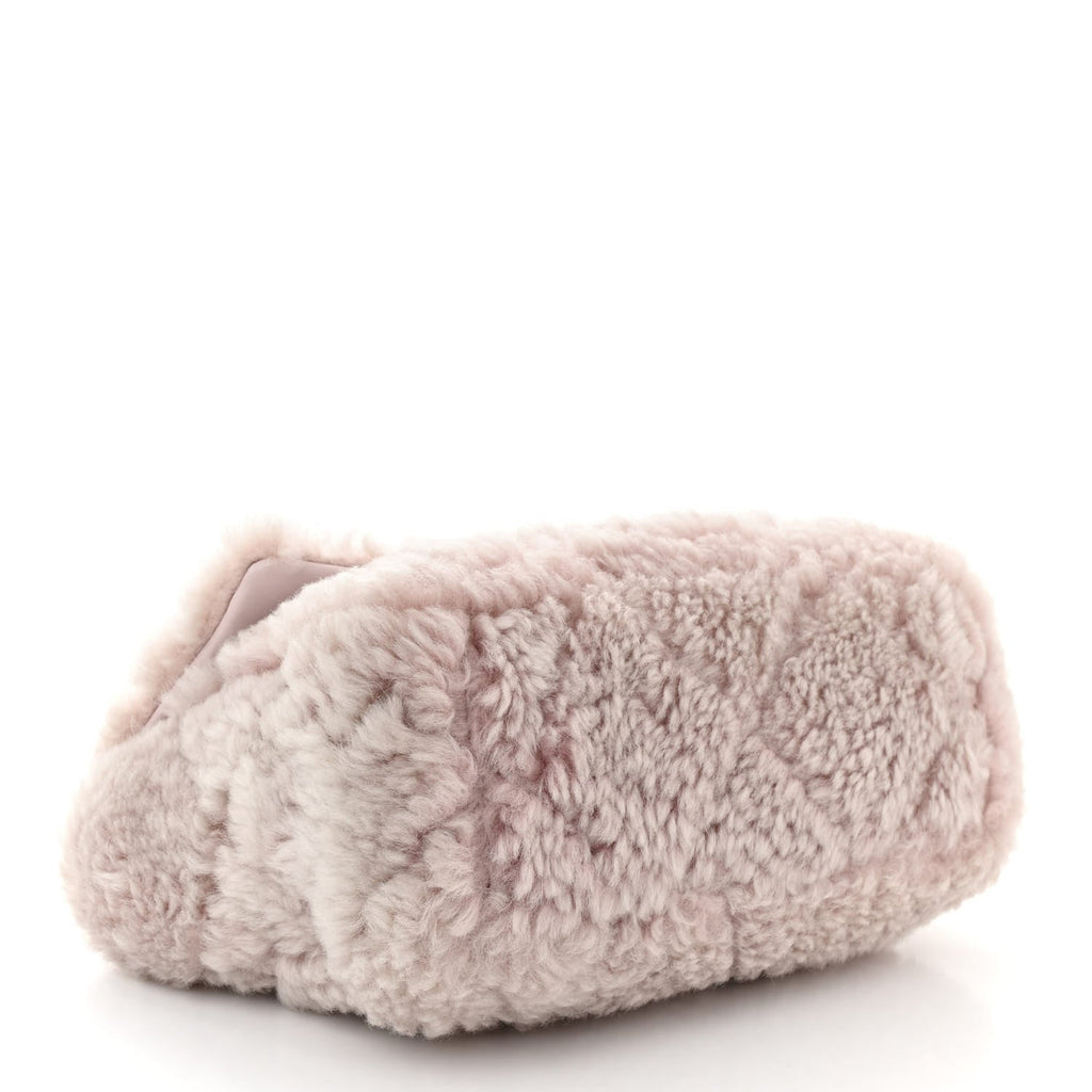 Chanel Shearling Sheepskin Medium Chanel 19 Flap Light Pink