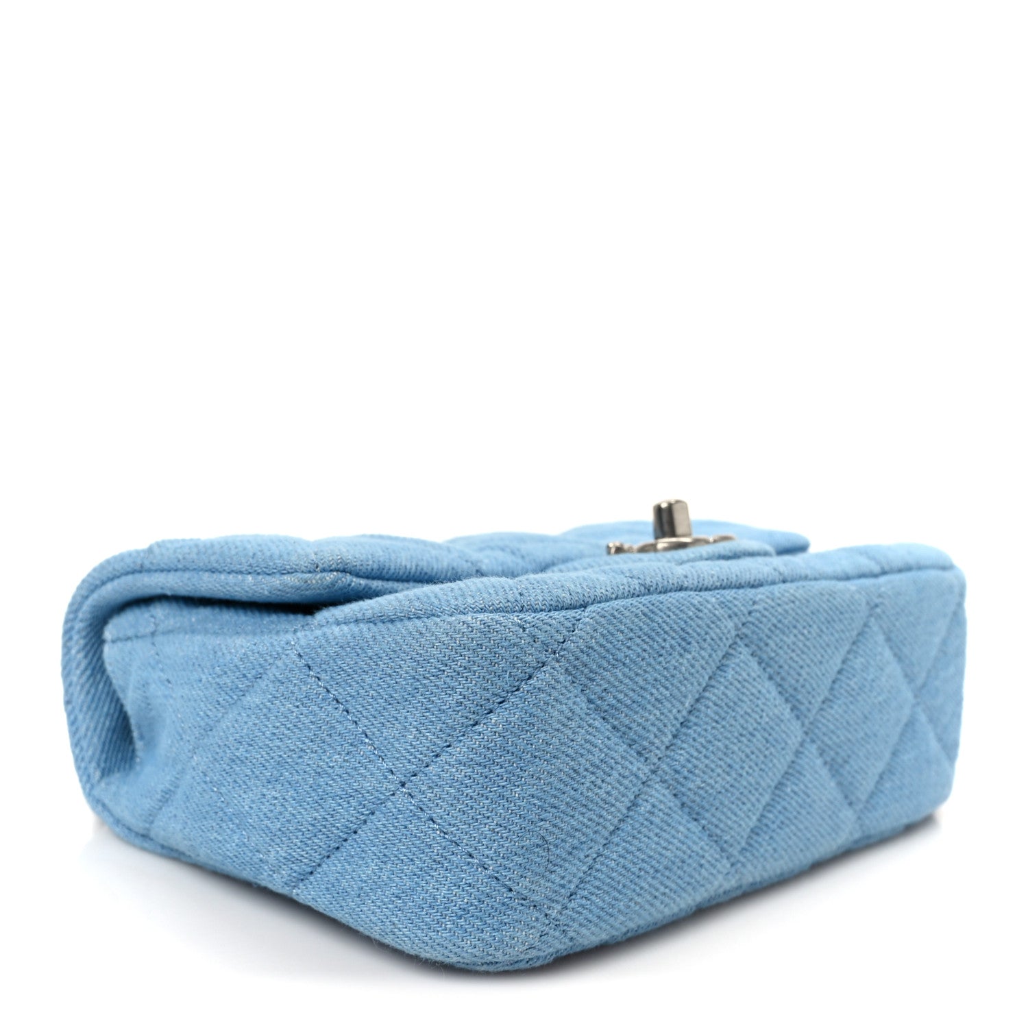 Chanel Denim Quilted Sweetheart Mini Flap Blue