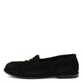 Chanel Suede Calfskin CC Loafers 39.5 Black