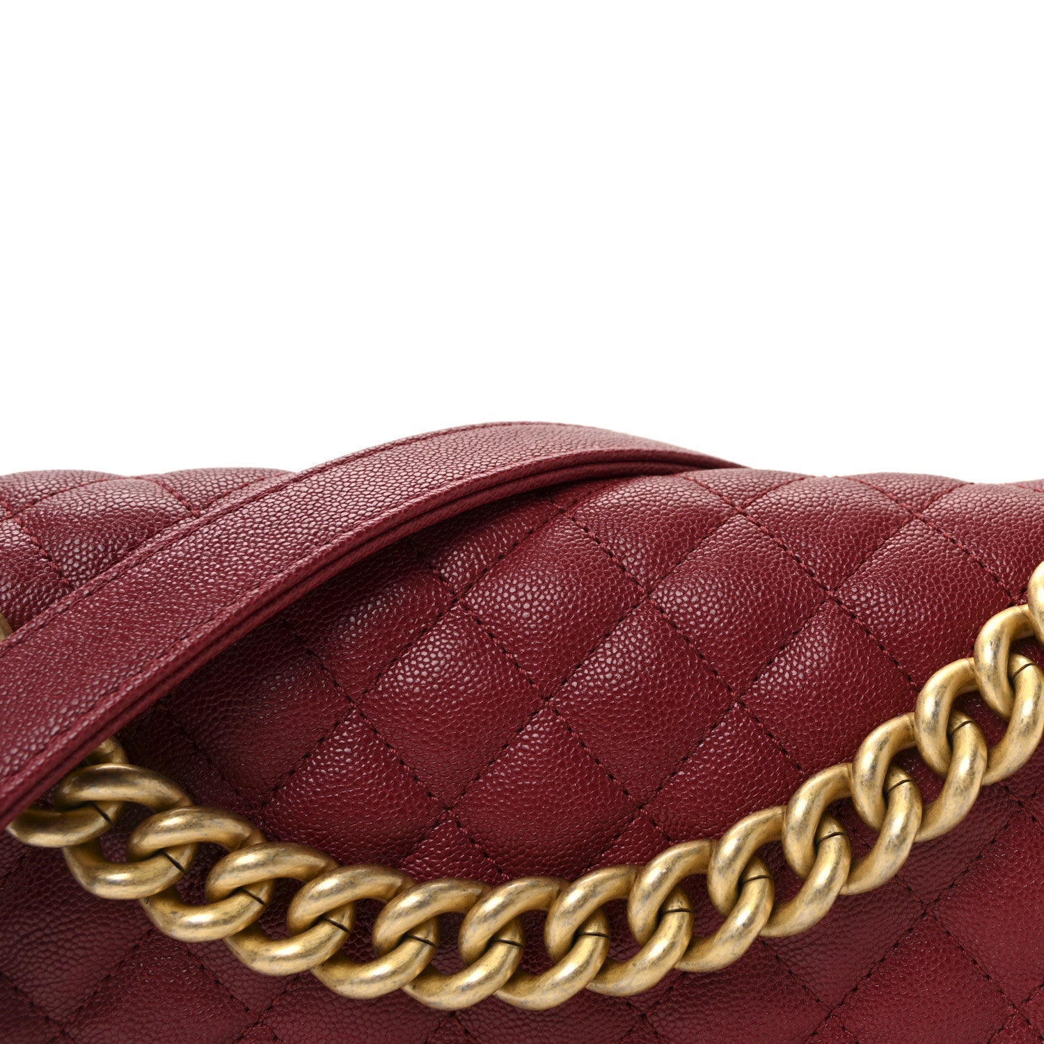Chanel Caviar Quilted Medium Boy Flap Burgundy