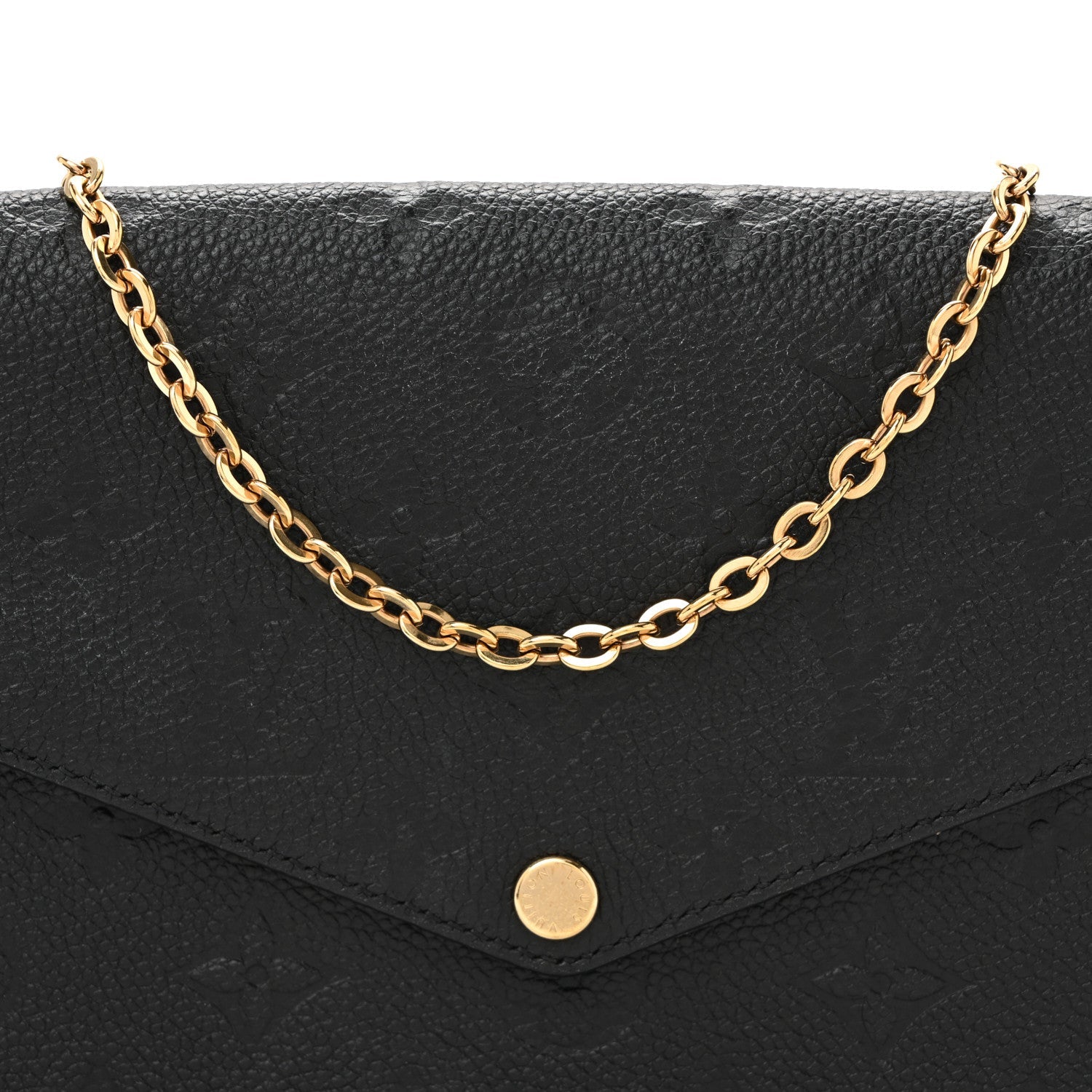 Louis Vuitton Empreinte Pochette Felicie Chain Wallet Black