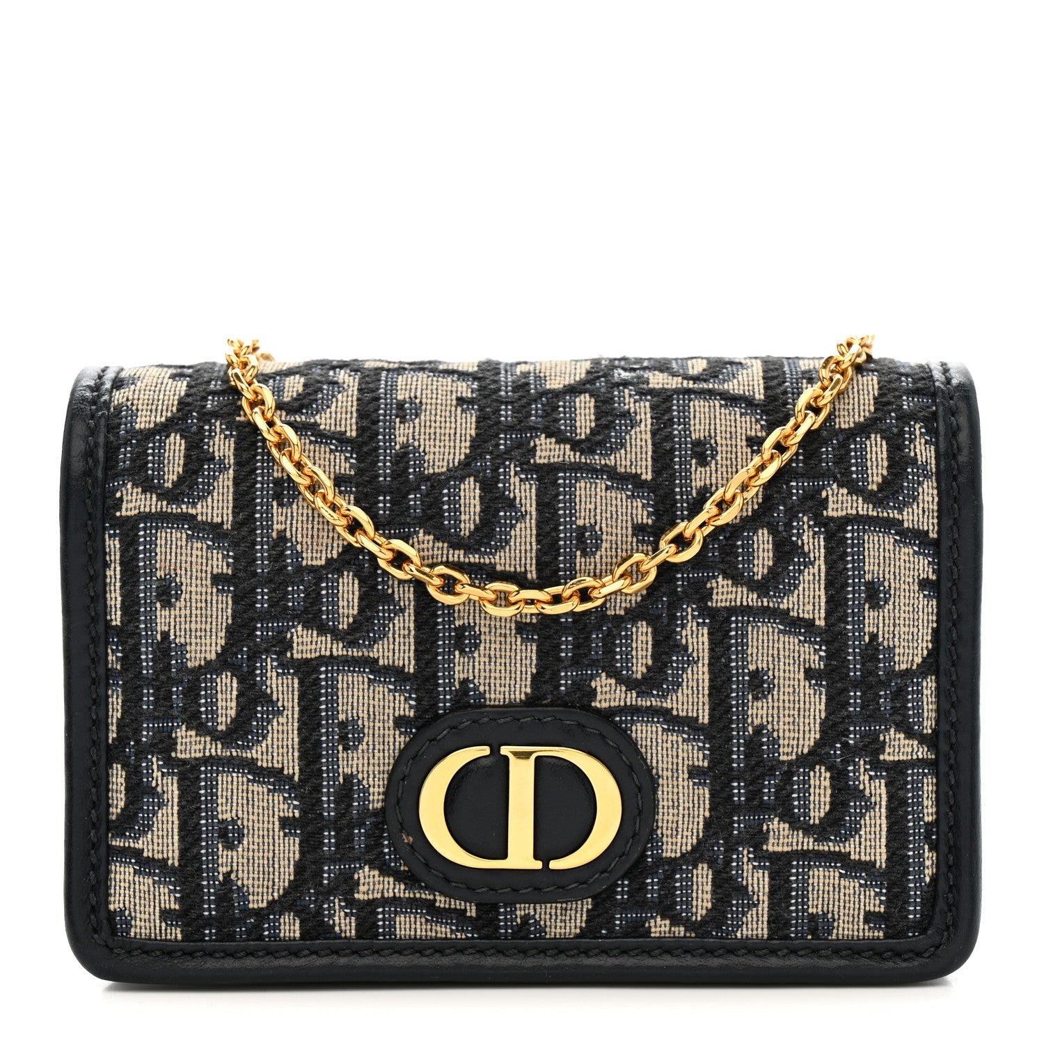 Christian Dior Oblique Nano 30 Montaigne Pouch Blue